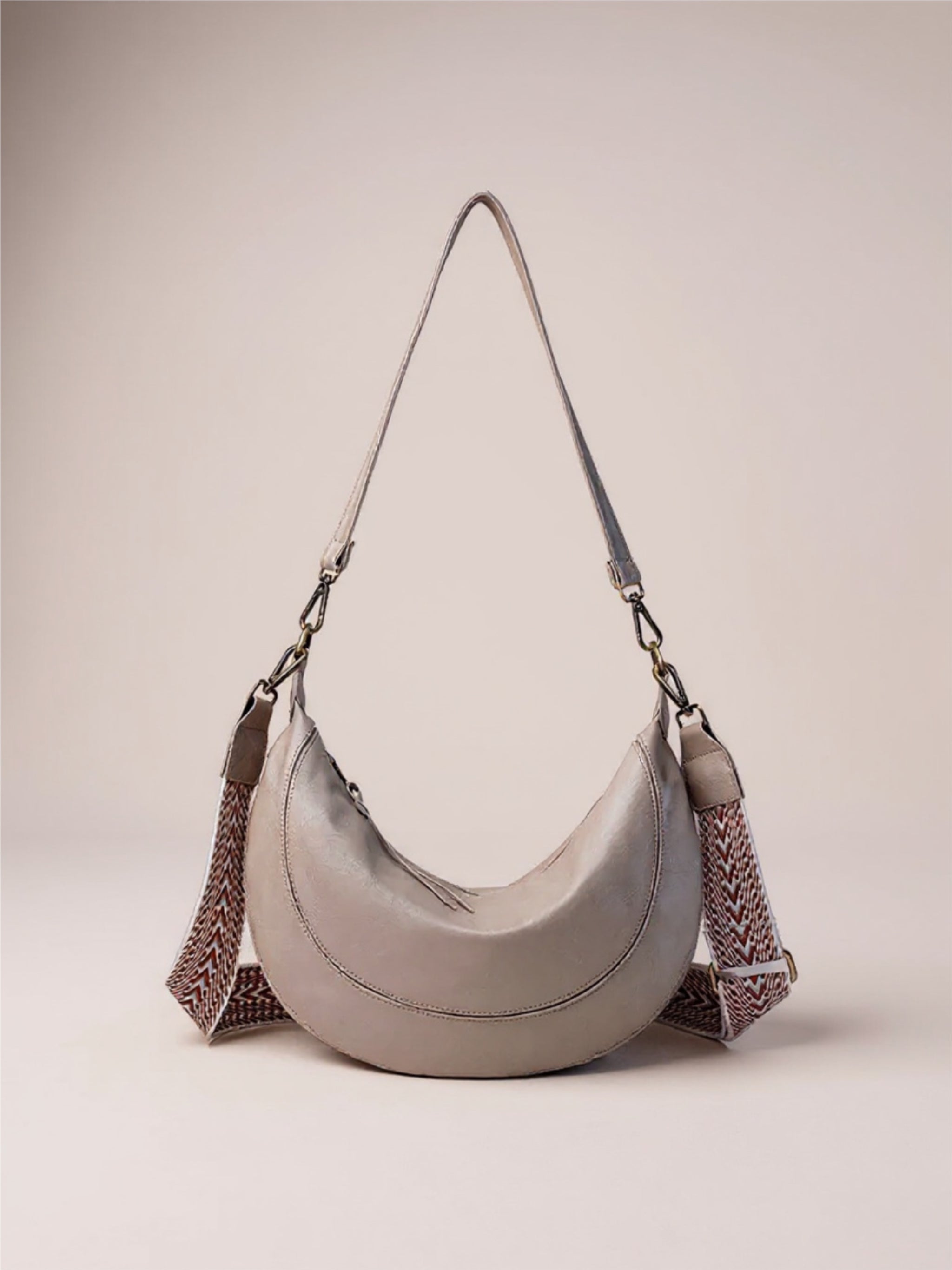 Vegan Leather Removable Strap Crossbody Bag