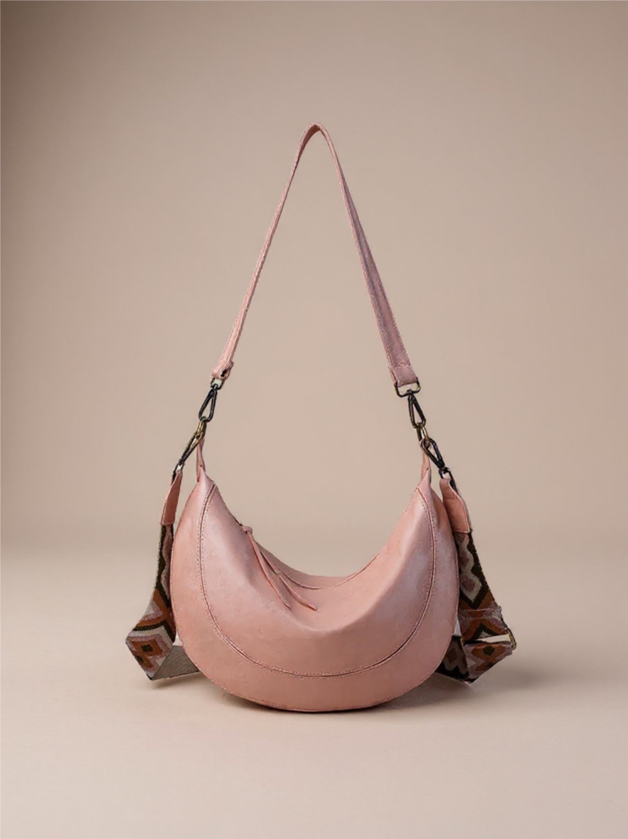 Vegan Leather Removable Strap Crossbody Bag