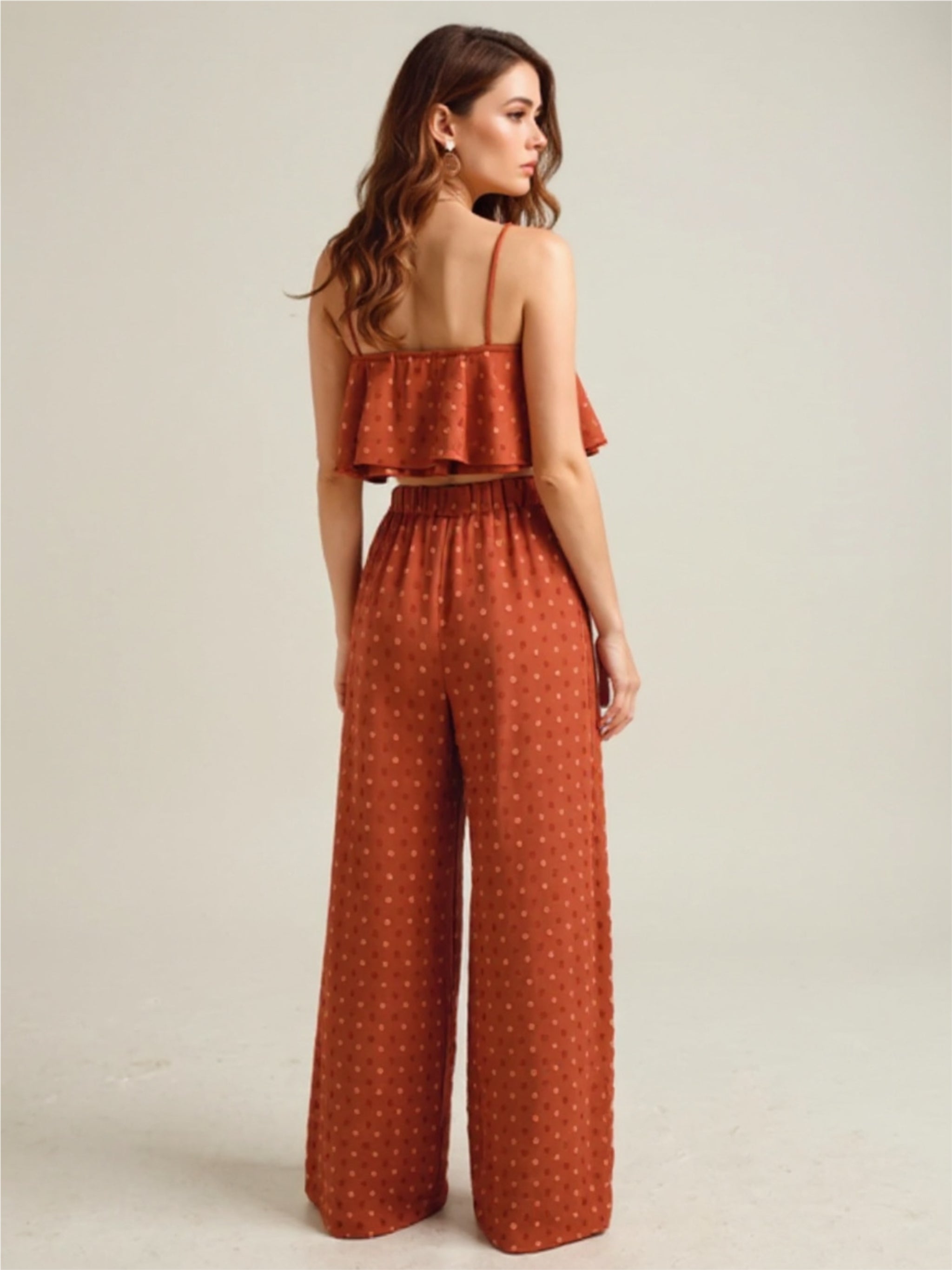 Swiss Dot Layered Cami & Pants Set
