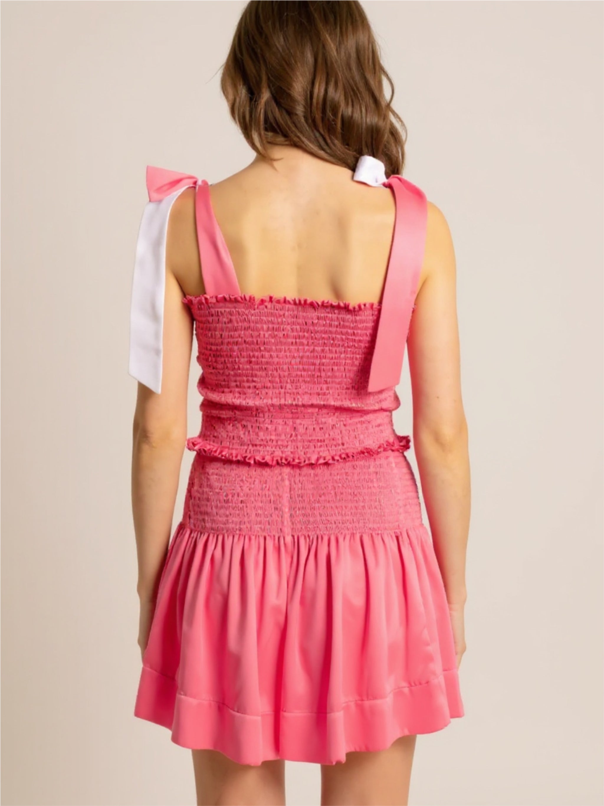 Smocked Tie Shoulder Cami & Shorts Set