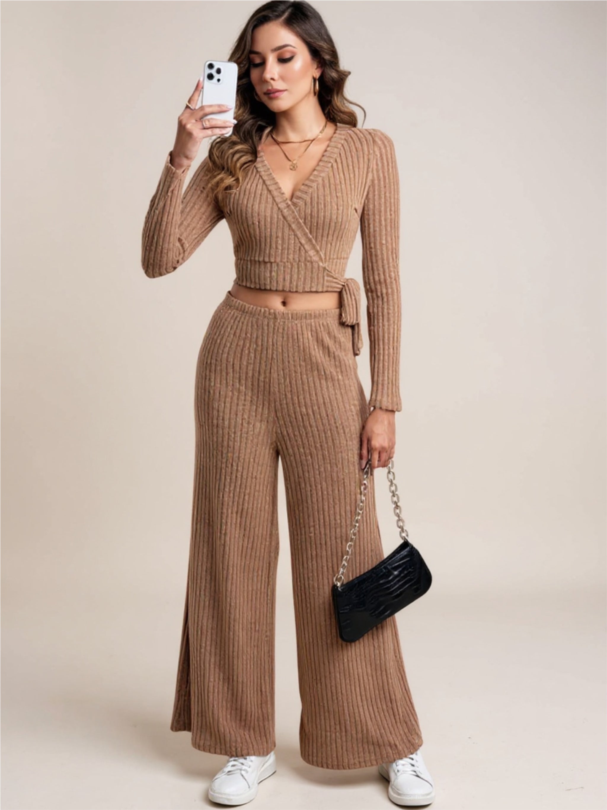 Caramel Long Sleeve Top & Pants Set