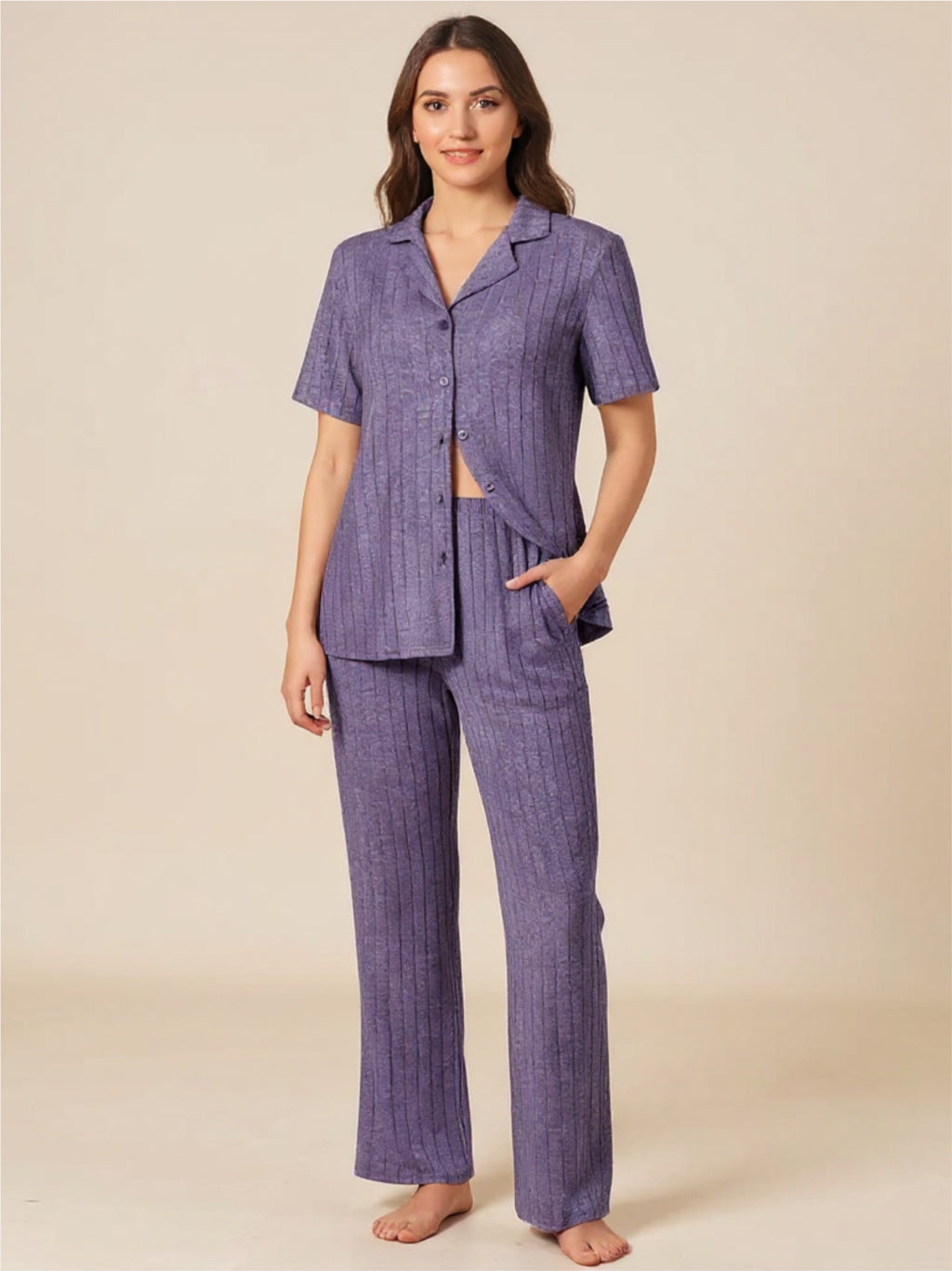 Button Down Top & Pants Pajama Set