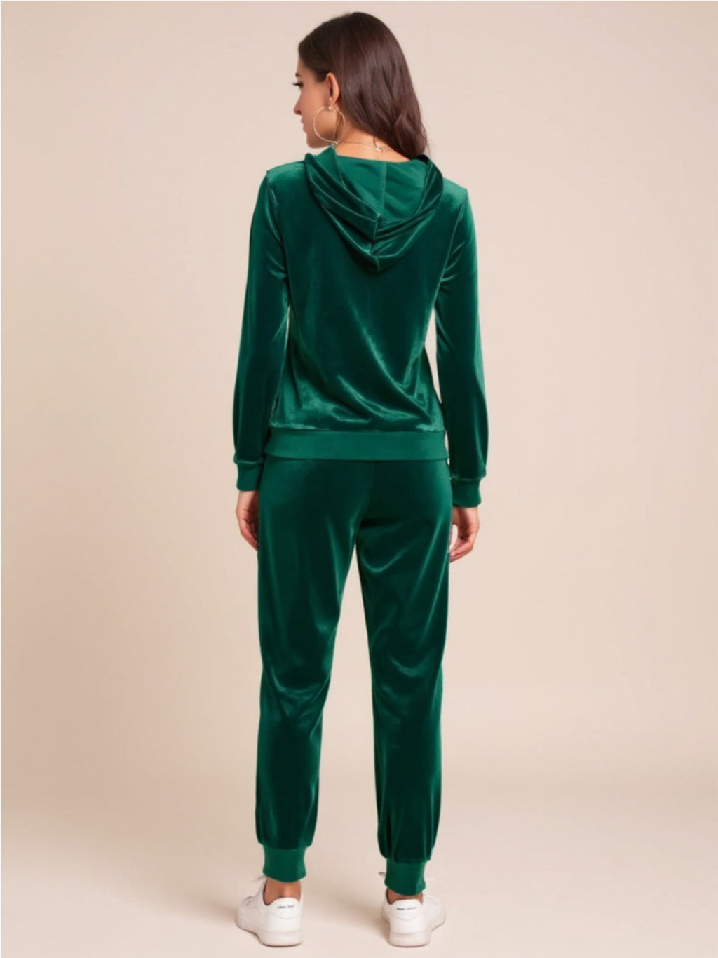 Zip-Up Hooded Jacket & Pants Set