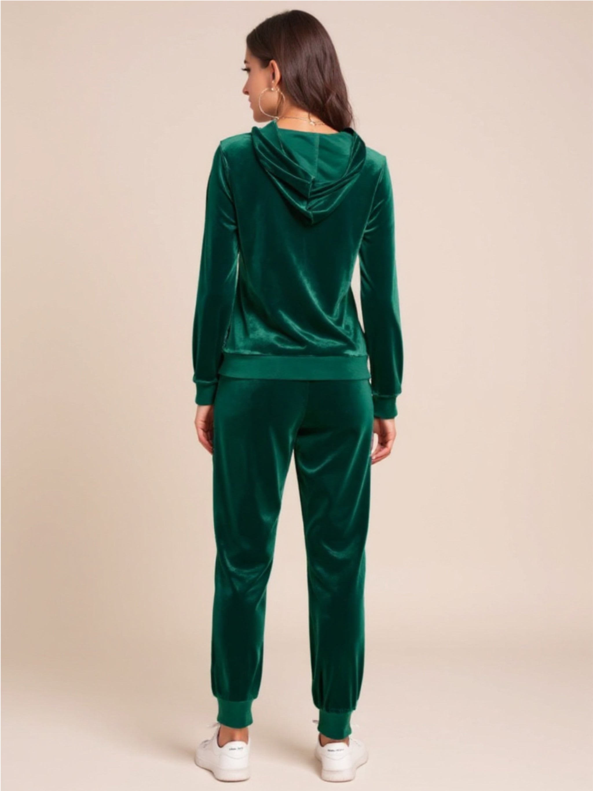 Zip-Up Hooded Jacket & Pants Set