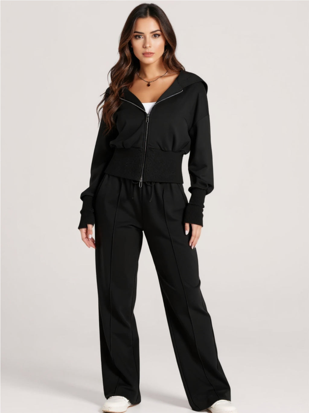 Zip-Up Hoodie & Pants Active Set