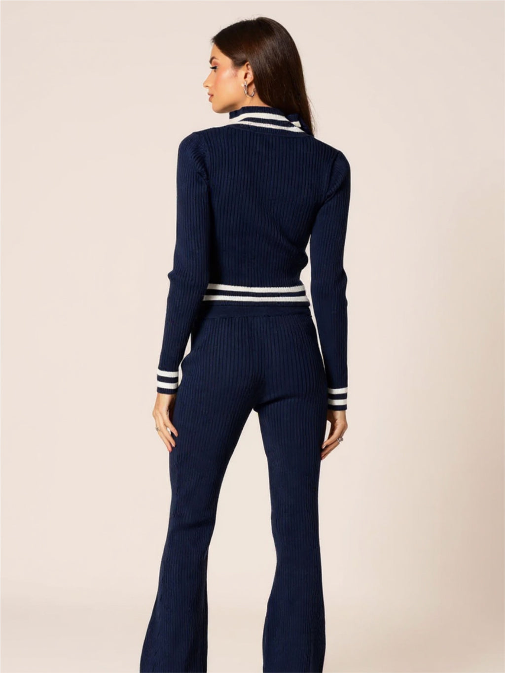 Zip Up Long Sleeve Top & Pants Set