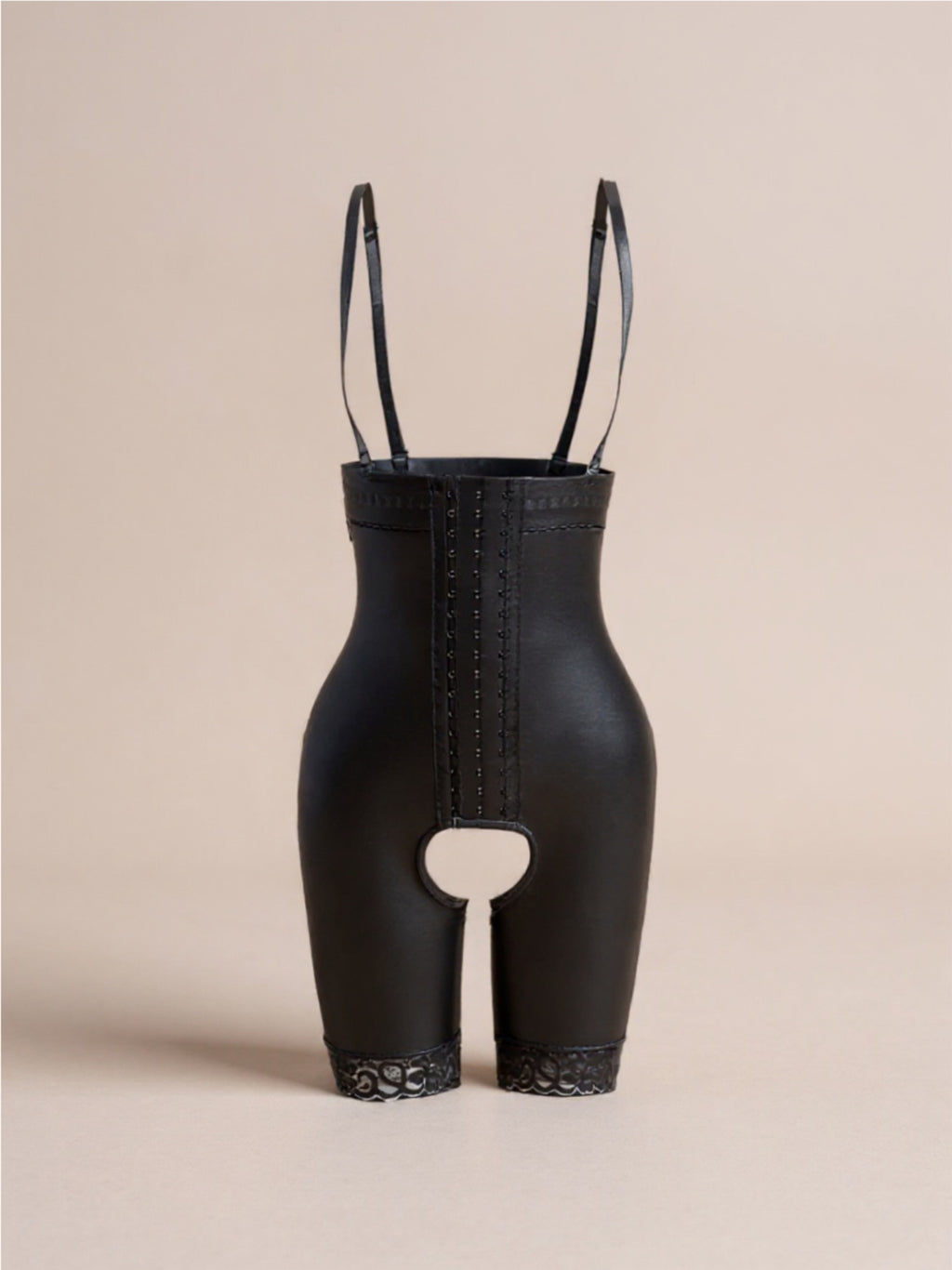 Hook-and-Eye Lace Trim Shapewear Bodysuit