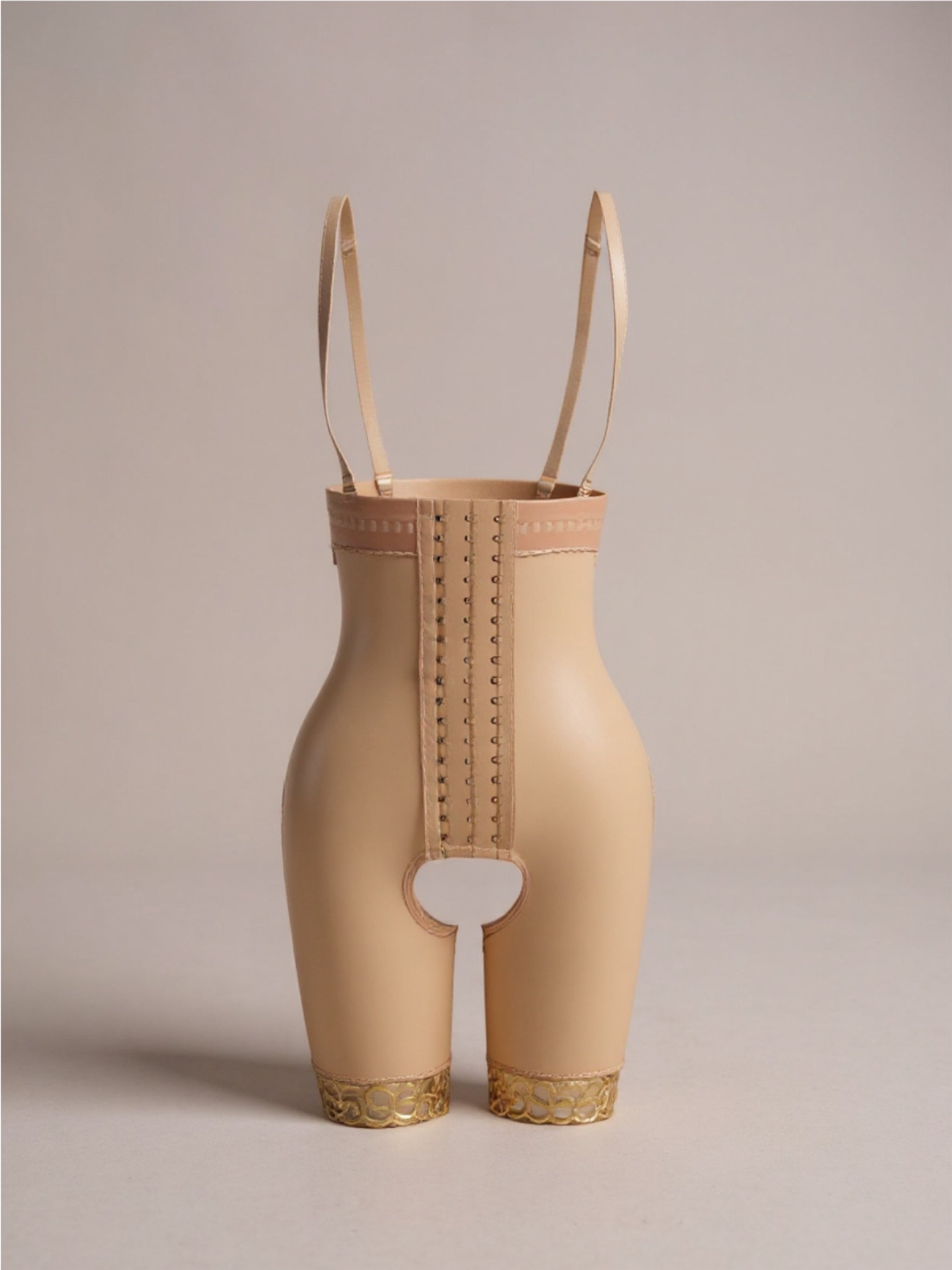 Hook-and-Eye Lace Trim Shapewear Bodysuit