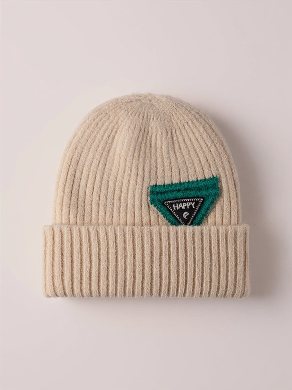 HAPPY Contrast Beanie