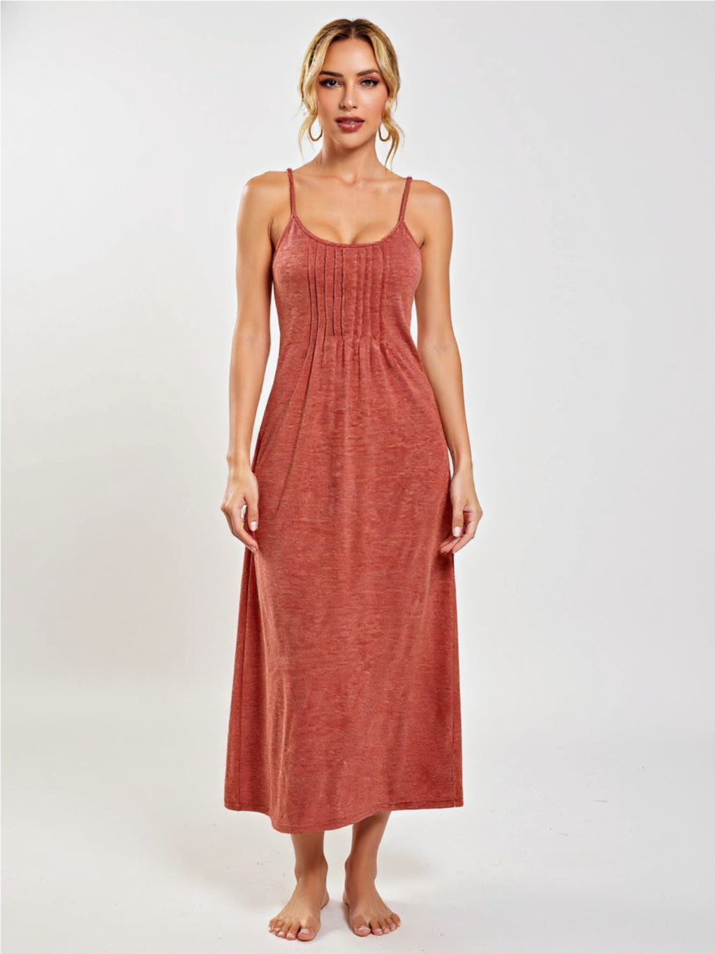 Scoop Neck Spaghetti Strap Night Dress