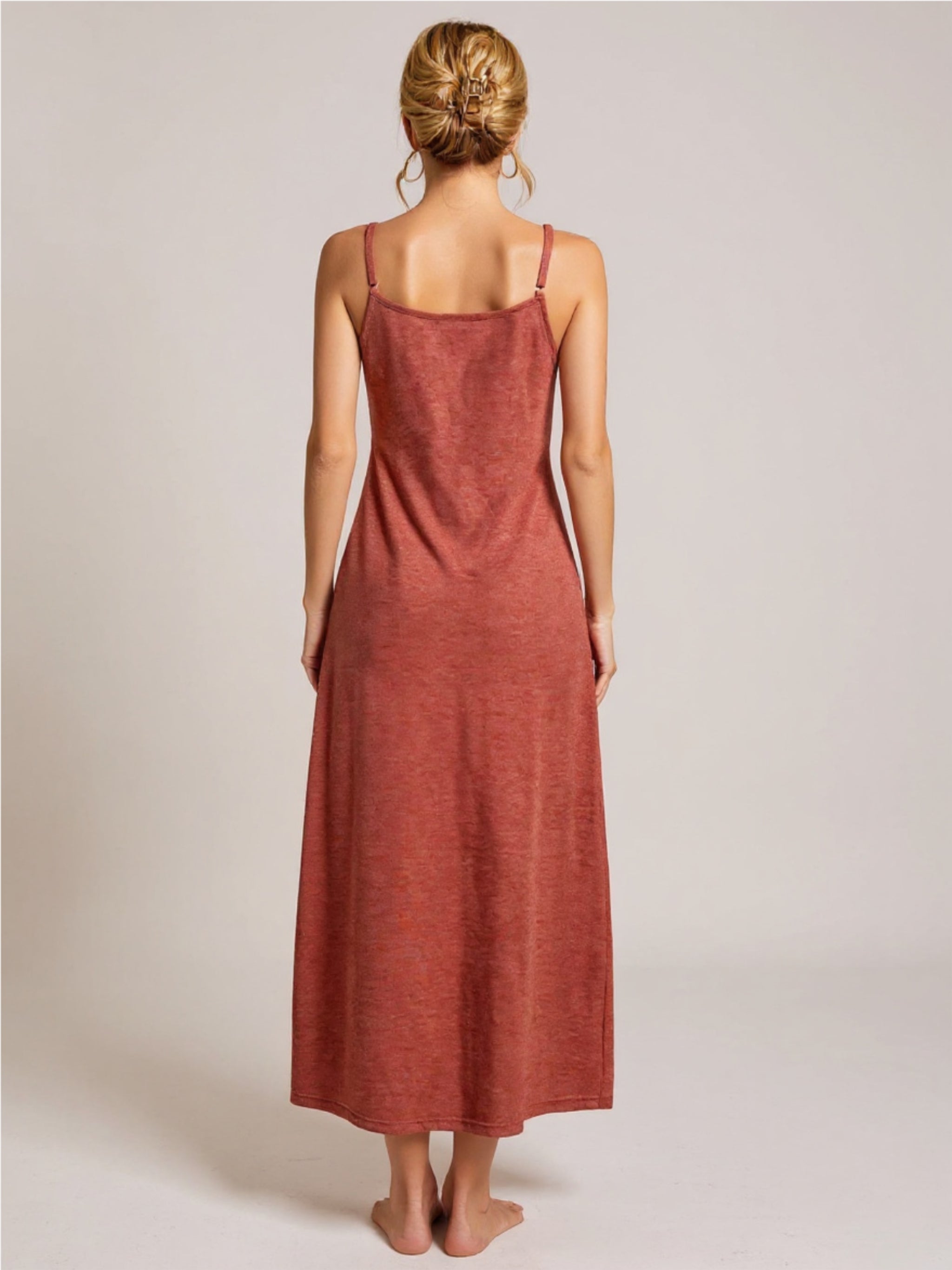 Scoop Neck Spaghetti Strap Night Dress