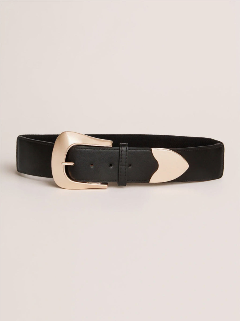 Elastic Wide Vegan Leather Belt