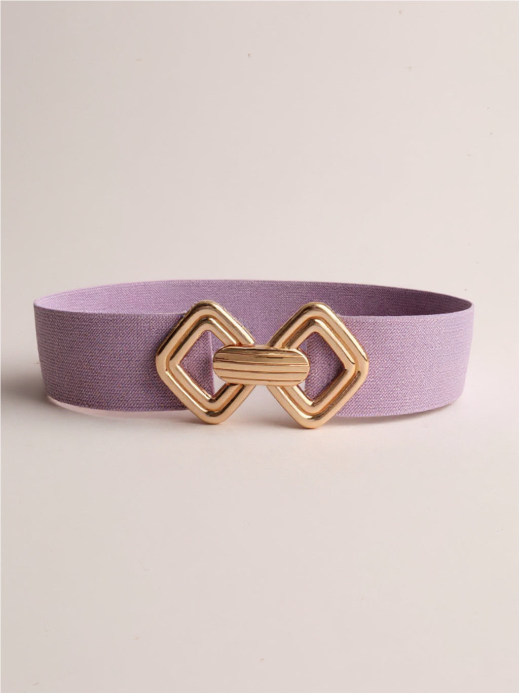 Geometric Buckle Elastic Wide Belt