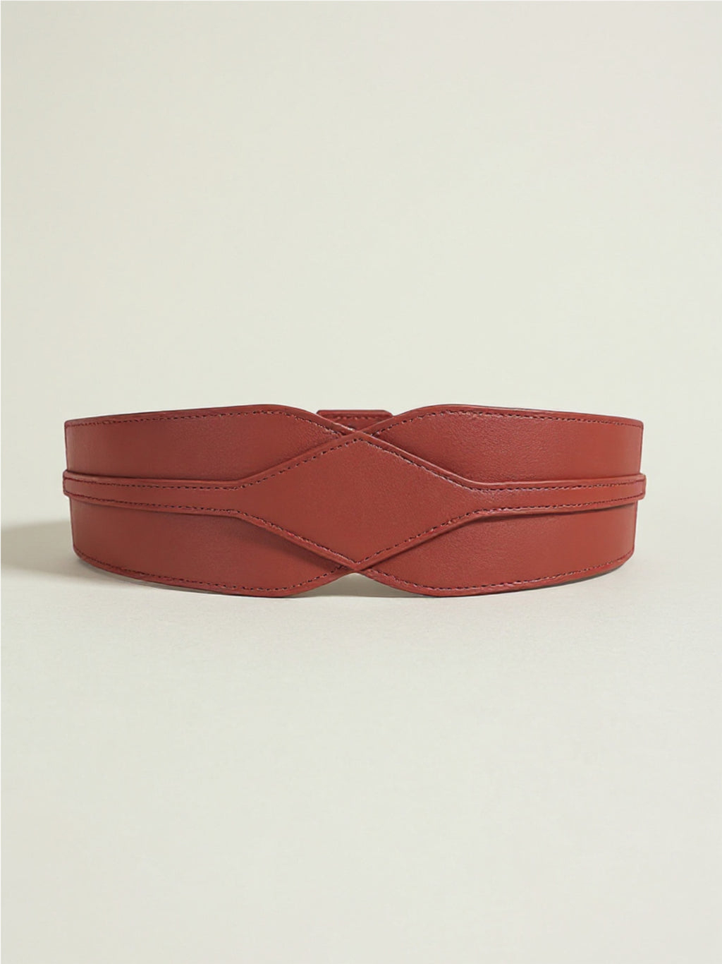Elastic Wide vegan leather Belt