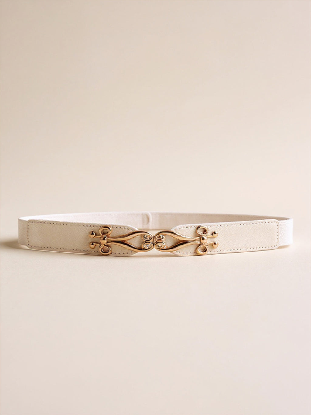 Gold Buckle Elastic Belt