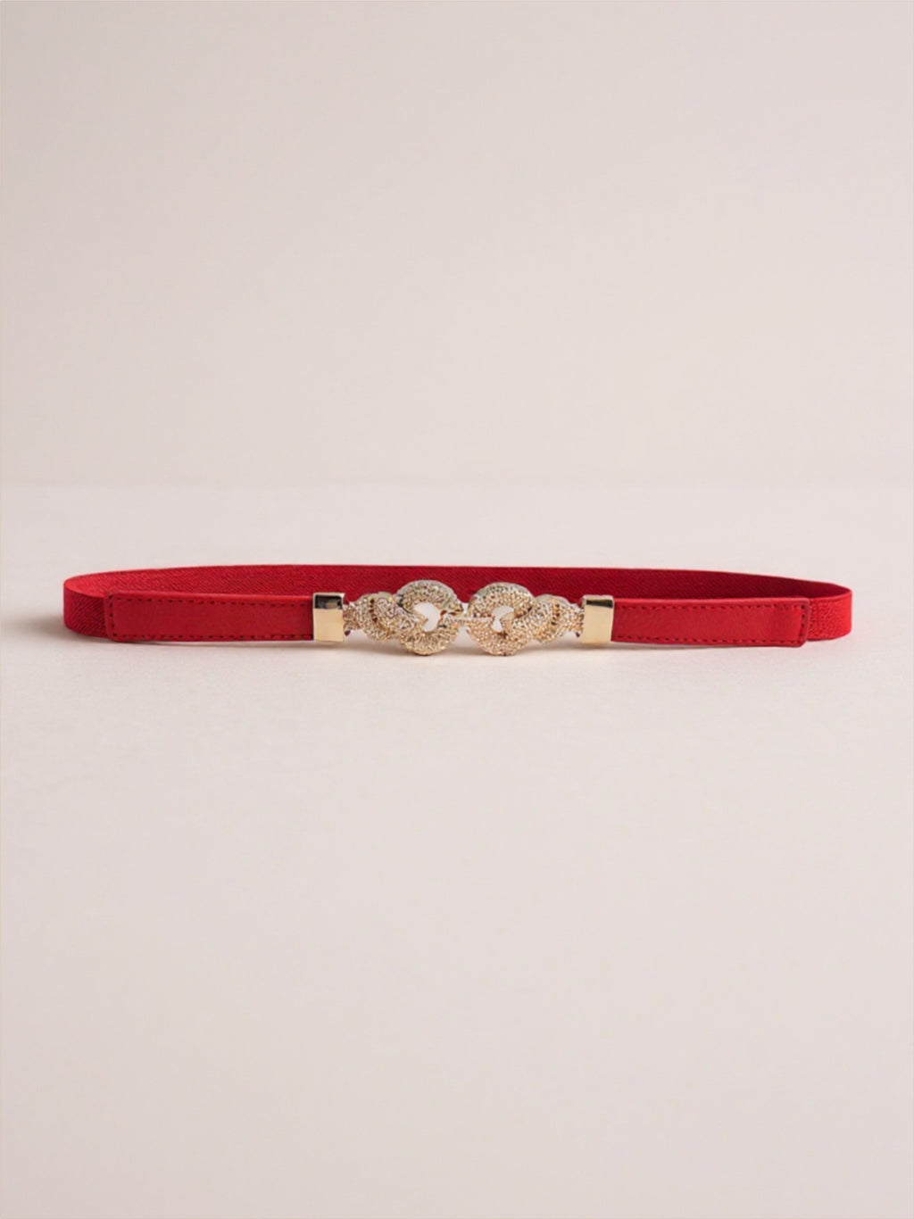 Gold Buckle Vegan Leather Belt
