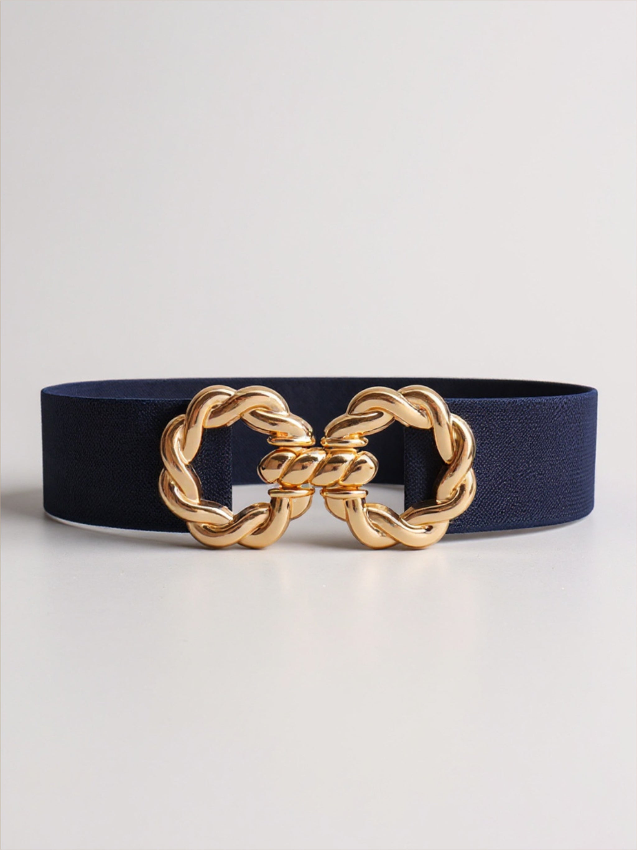 Gold Buckle Elastic Belt