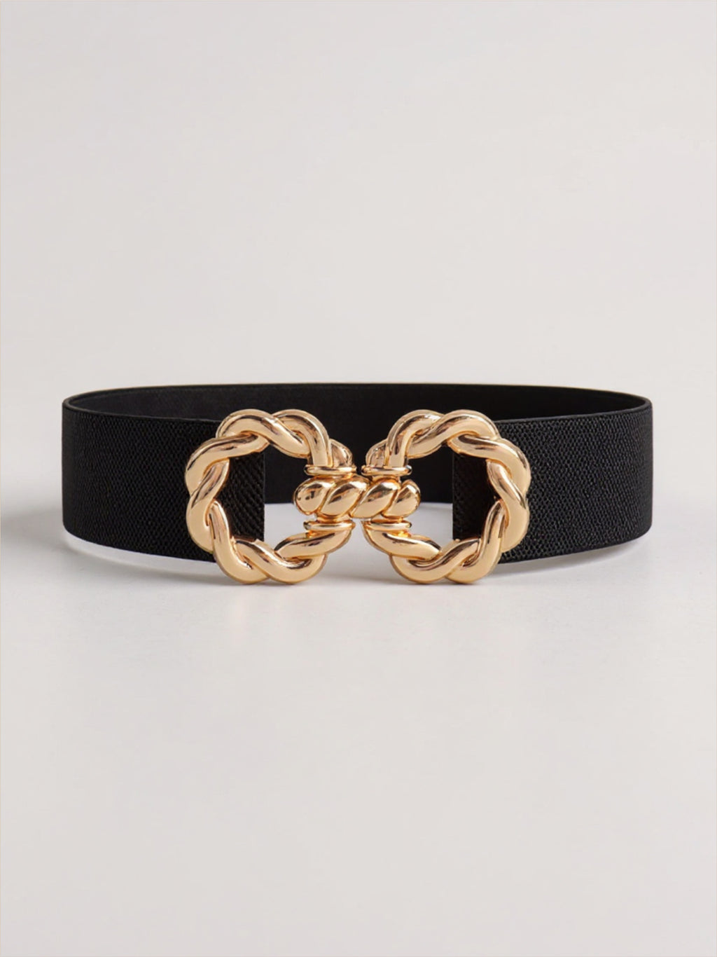 Gold Buckle Elastic Belt