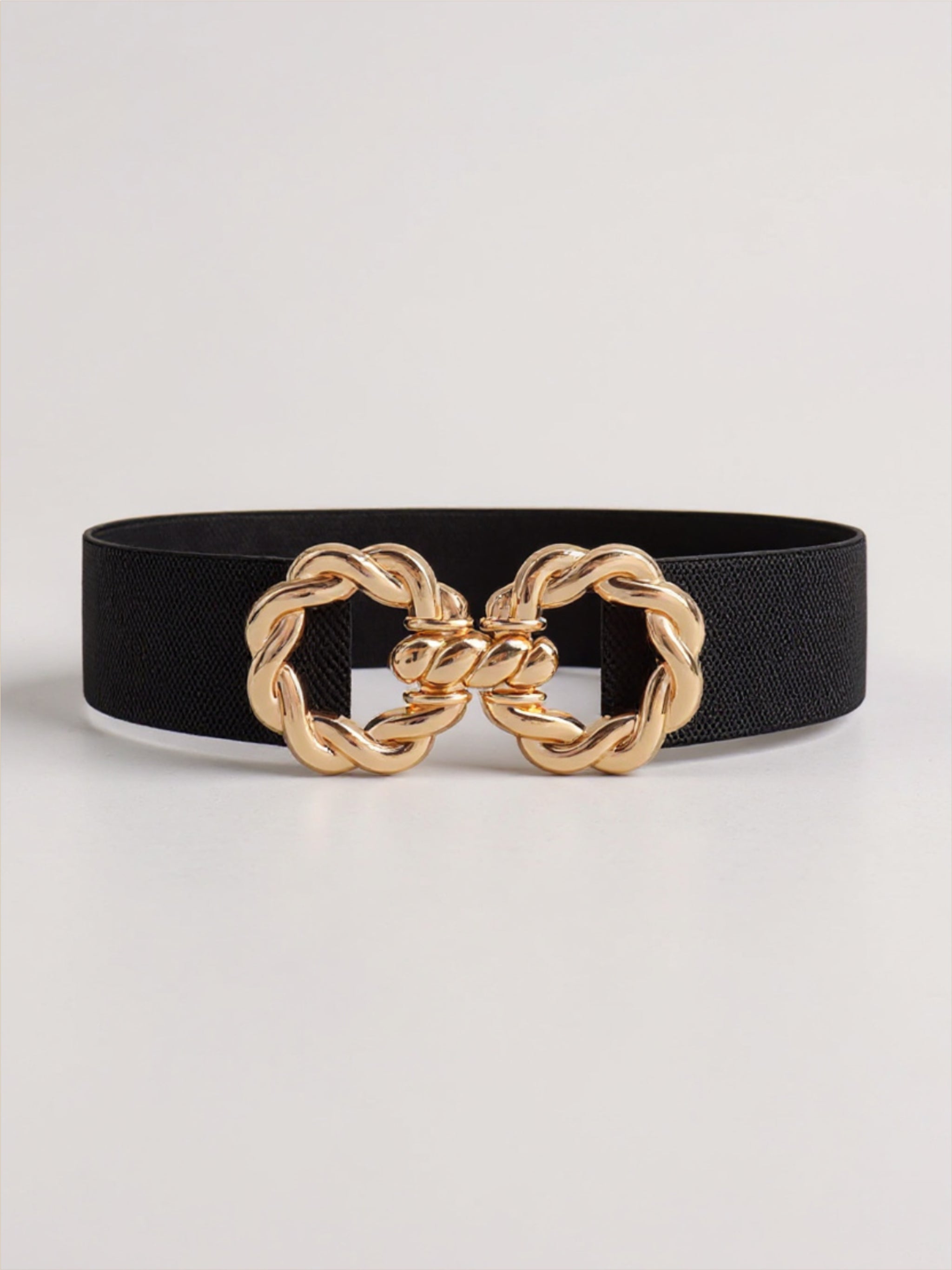 Gold Buckle Elastic Belt