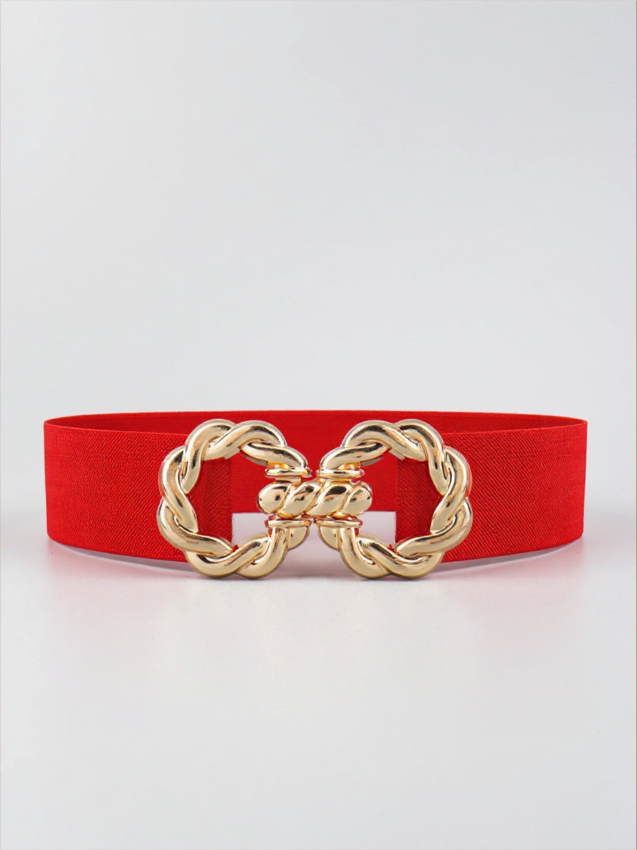 Gold Buckle Elastic Belt