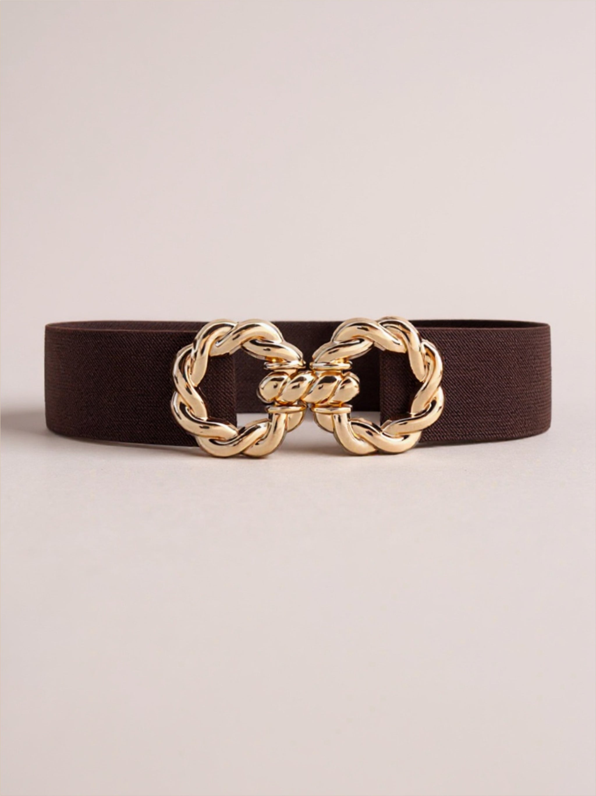 Gold Buckle Elastic Belt