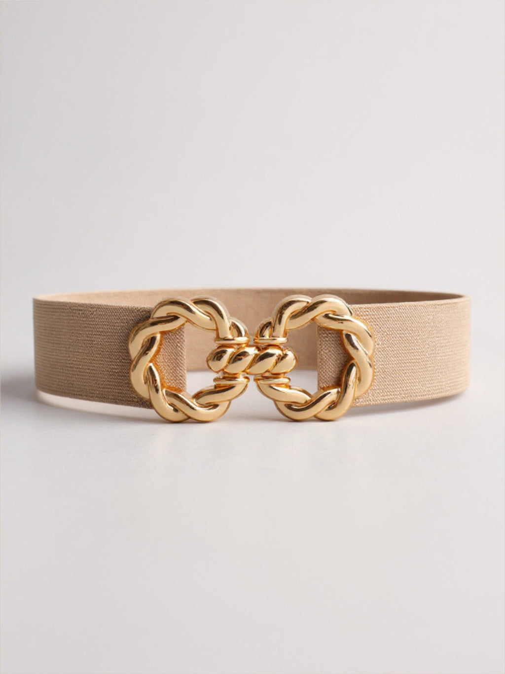 Gold Buckle Elastic Belt