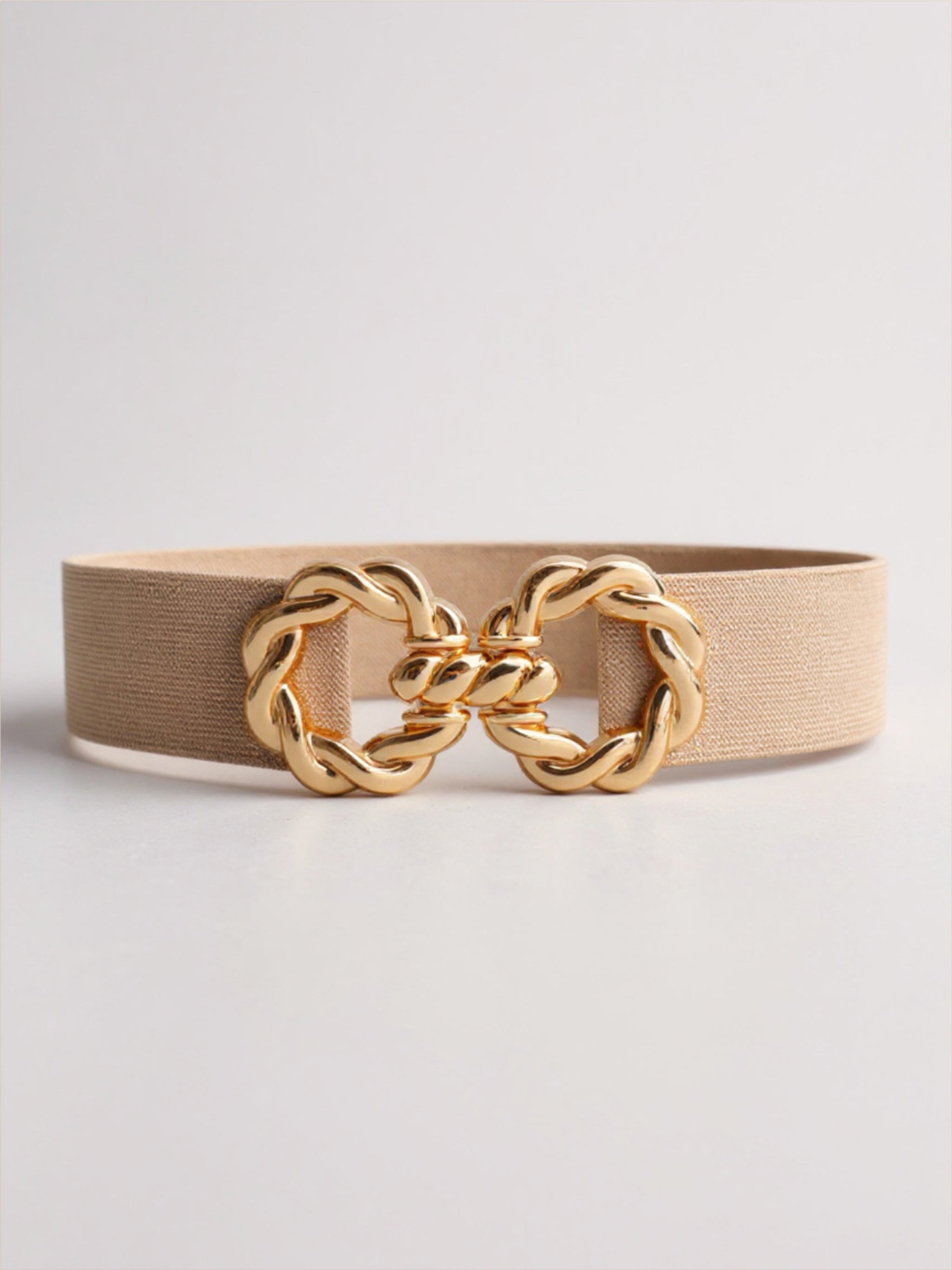 Gold Buckle Elastic Belt