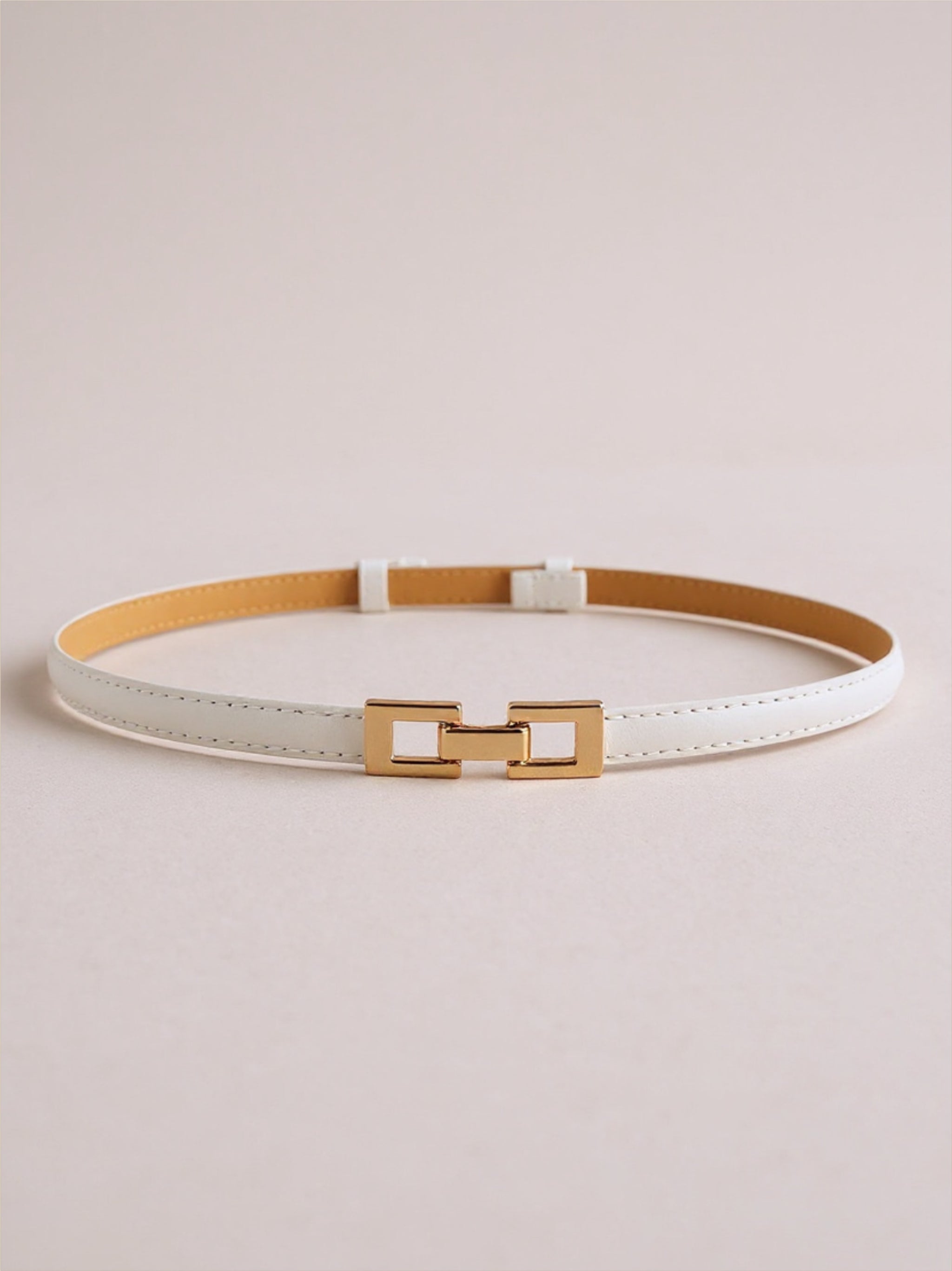 Vegan Leather Skinny Belt