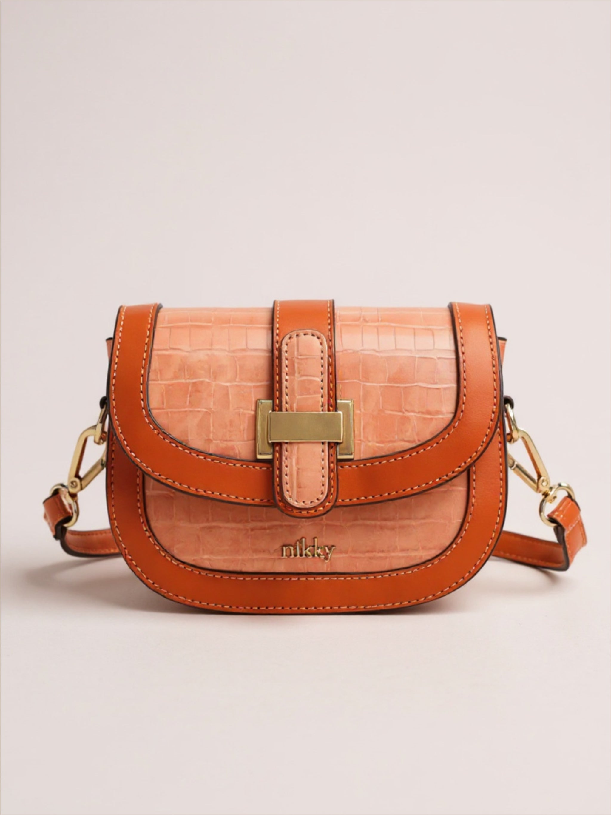 Croc Embossed Crossbody Bag