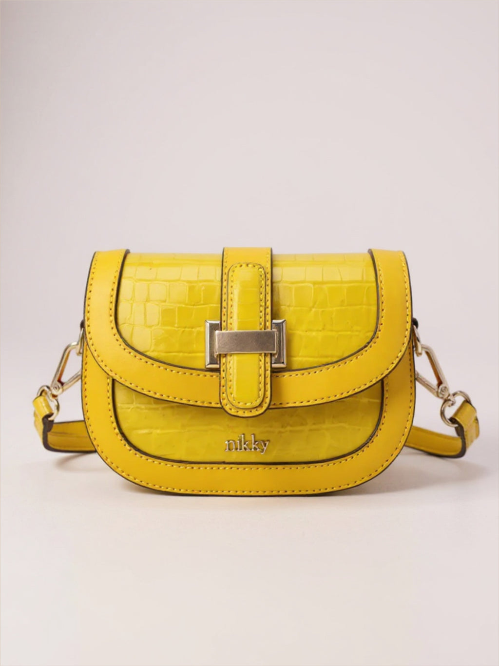Croc Embossed Crossbody Bag