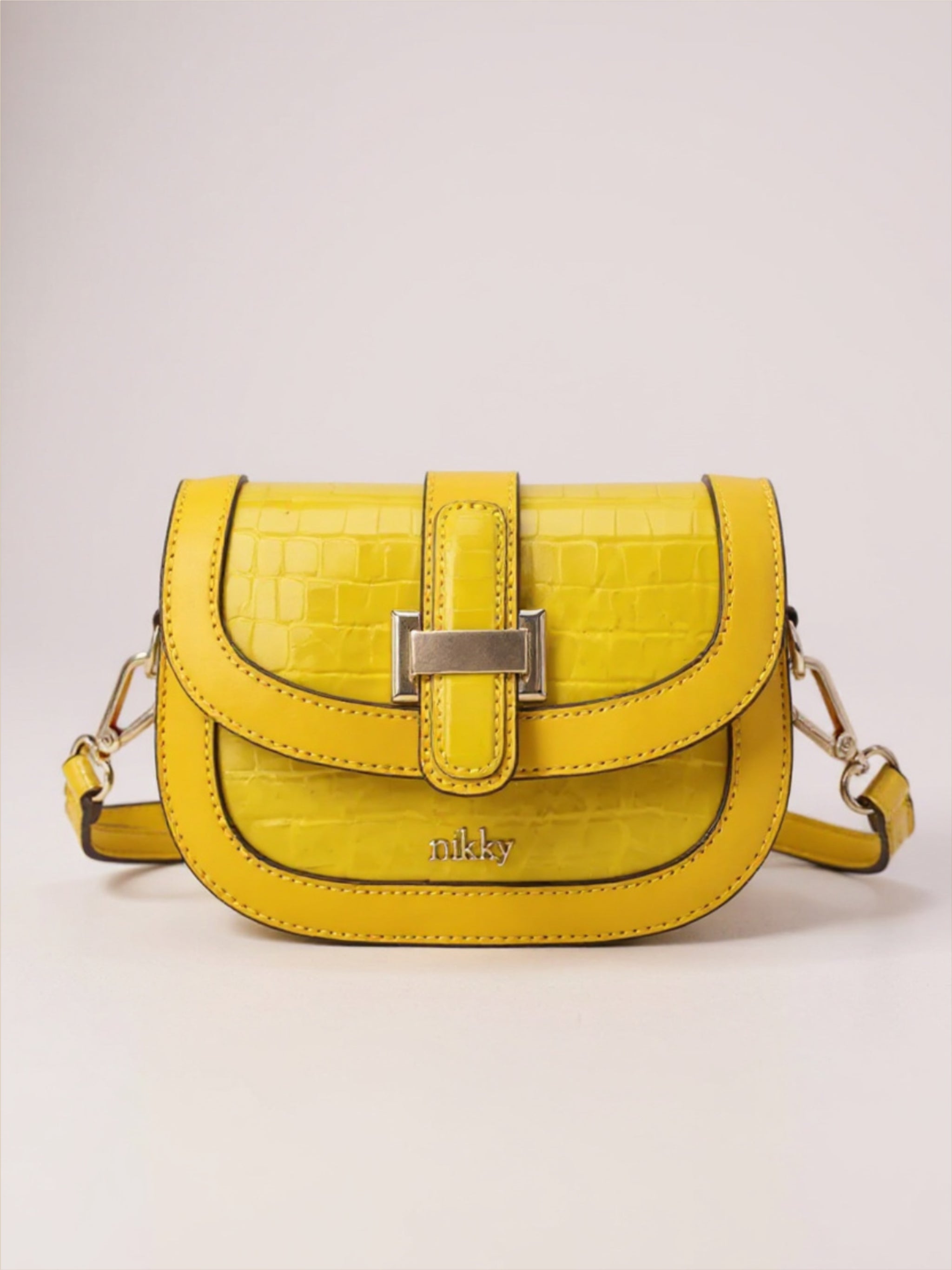 Croc Embossed Crossbody Bag