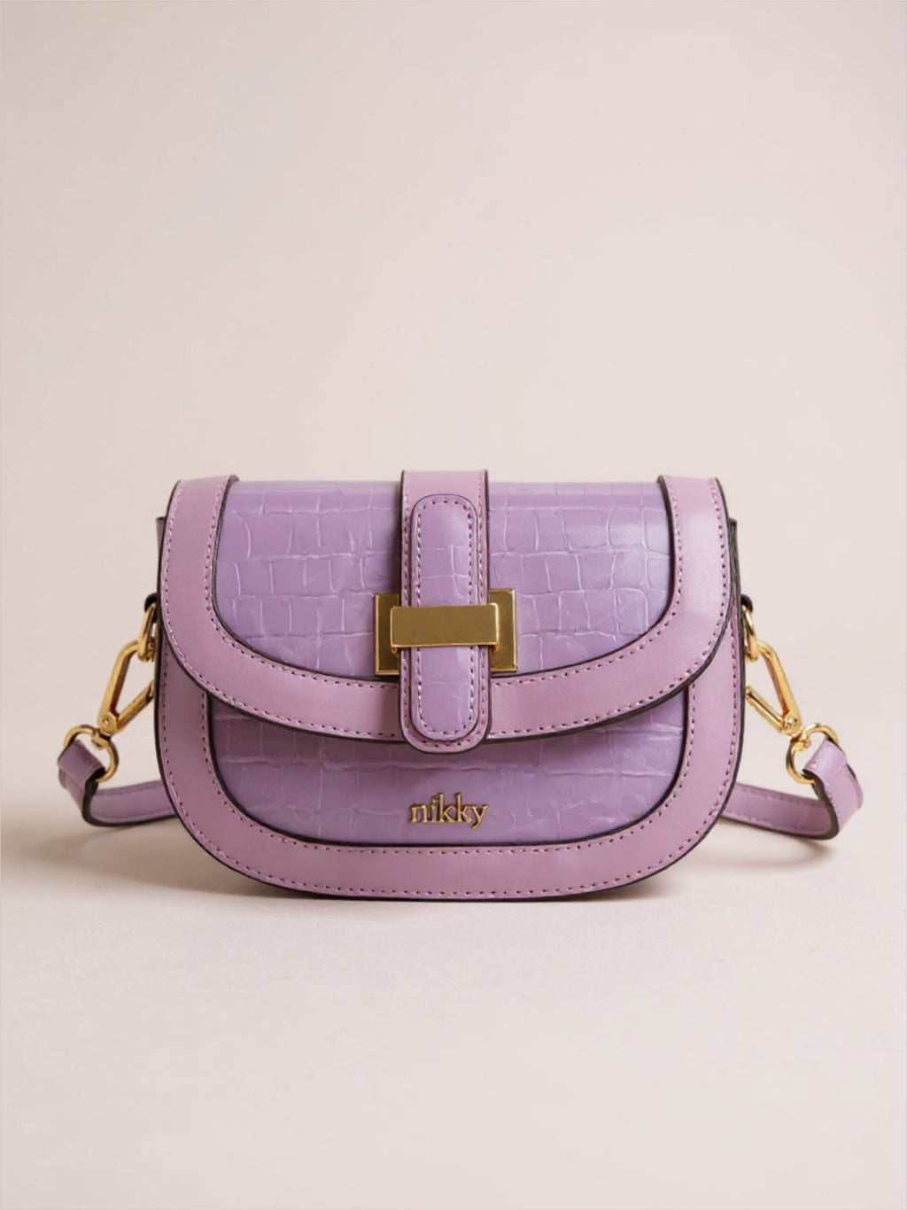 Croc Embossed Crossbody Bag