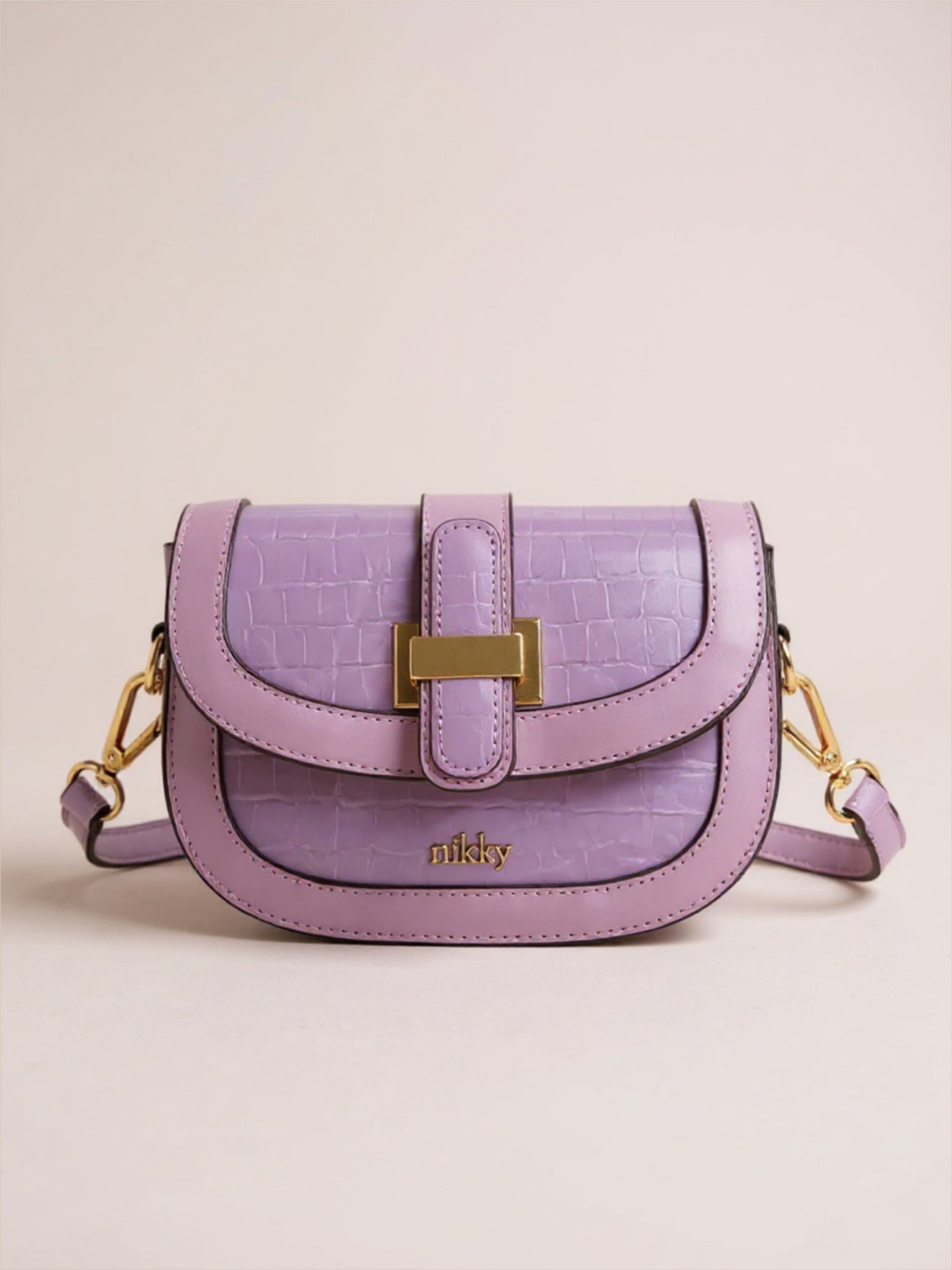 Croc Embossed Crossbody Bag