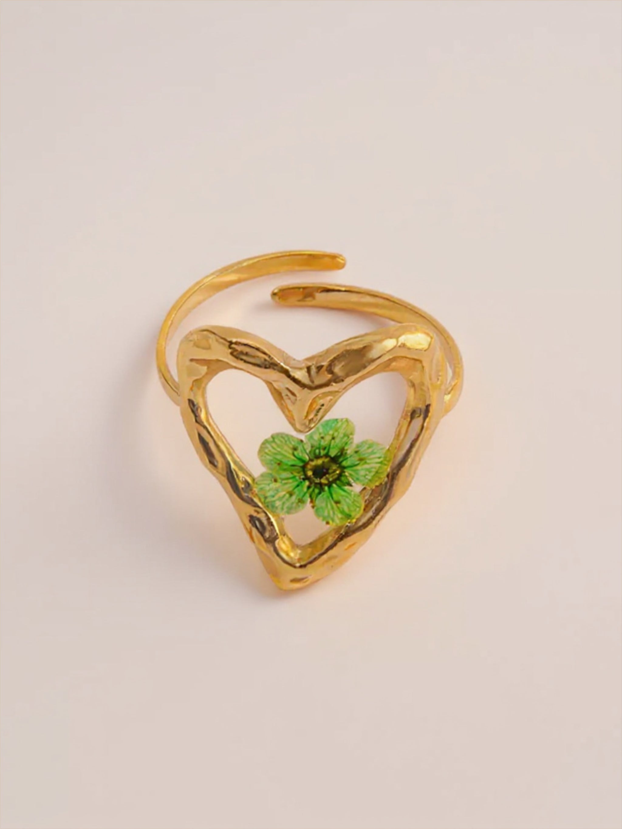 Gold Stainless Steel Eternal Flower Ring