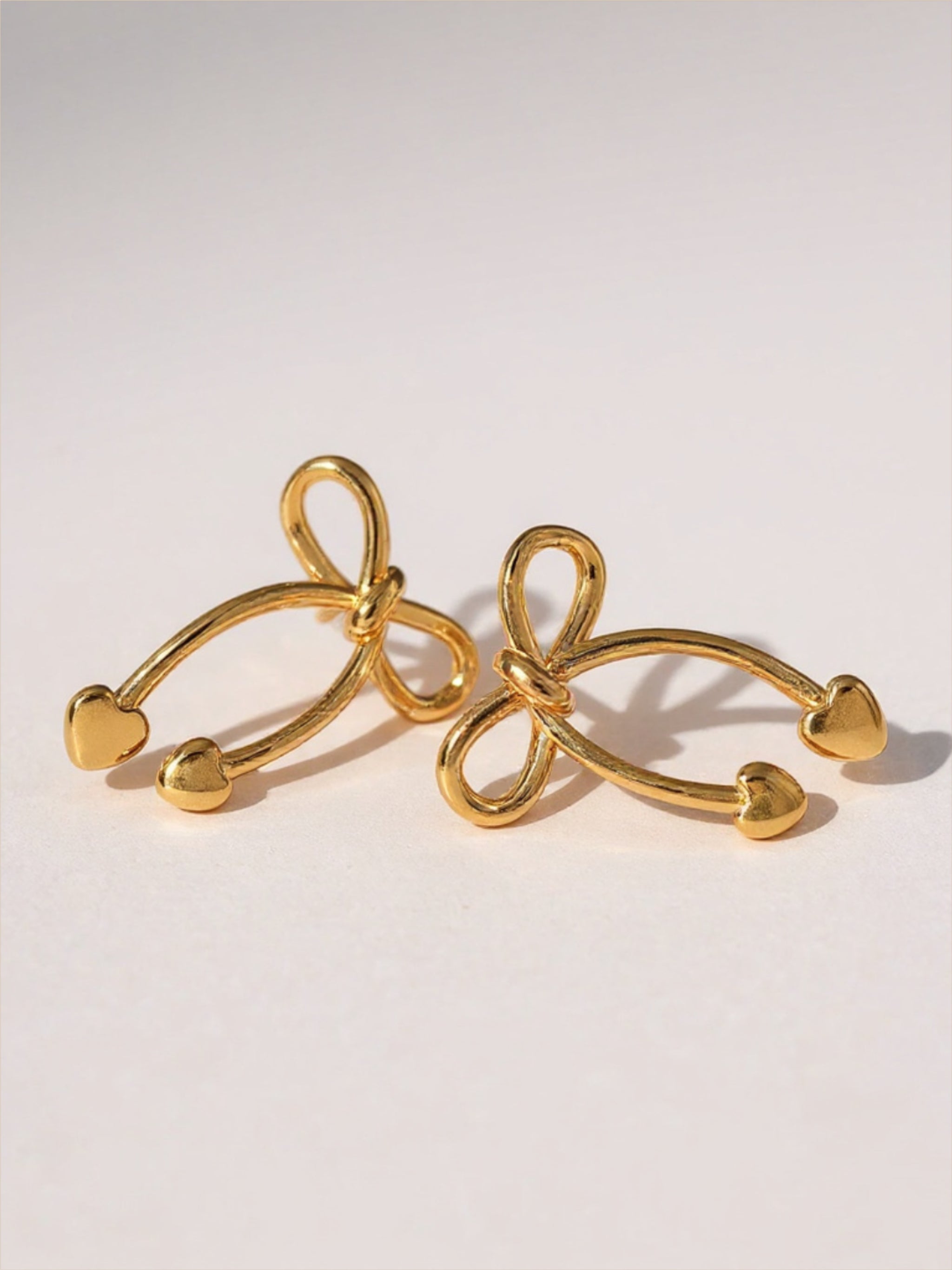 Stainless Steel Bow Earrings