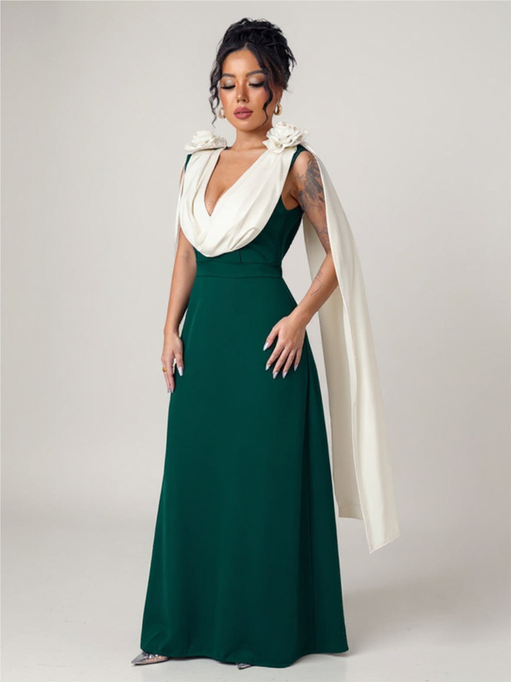 V-Neck Evening Gown