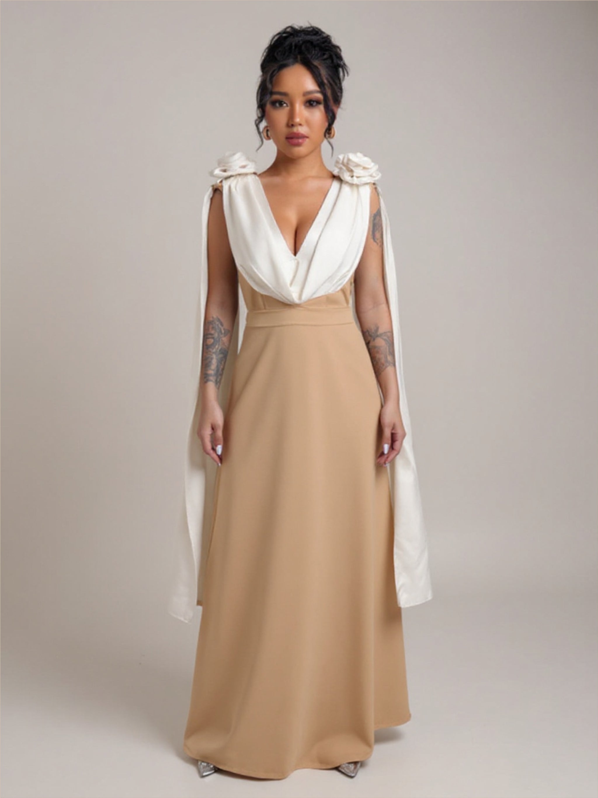 V-Neck Evening Gown