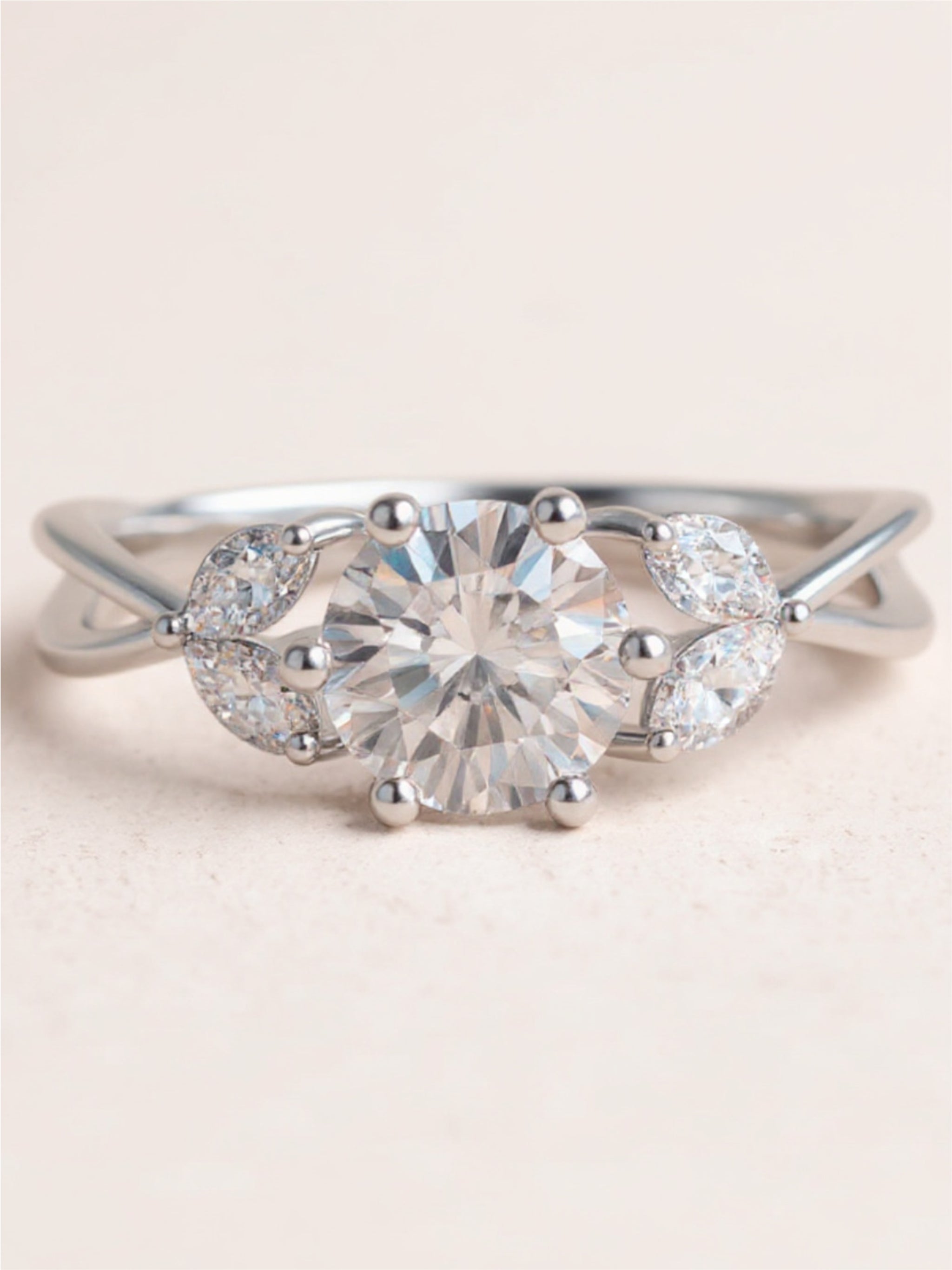 1 Carat Moissanite 925 Sterling Silver Ring