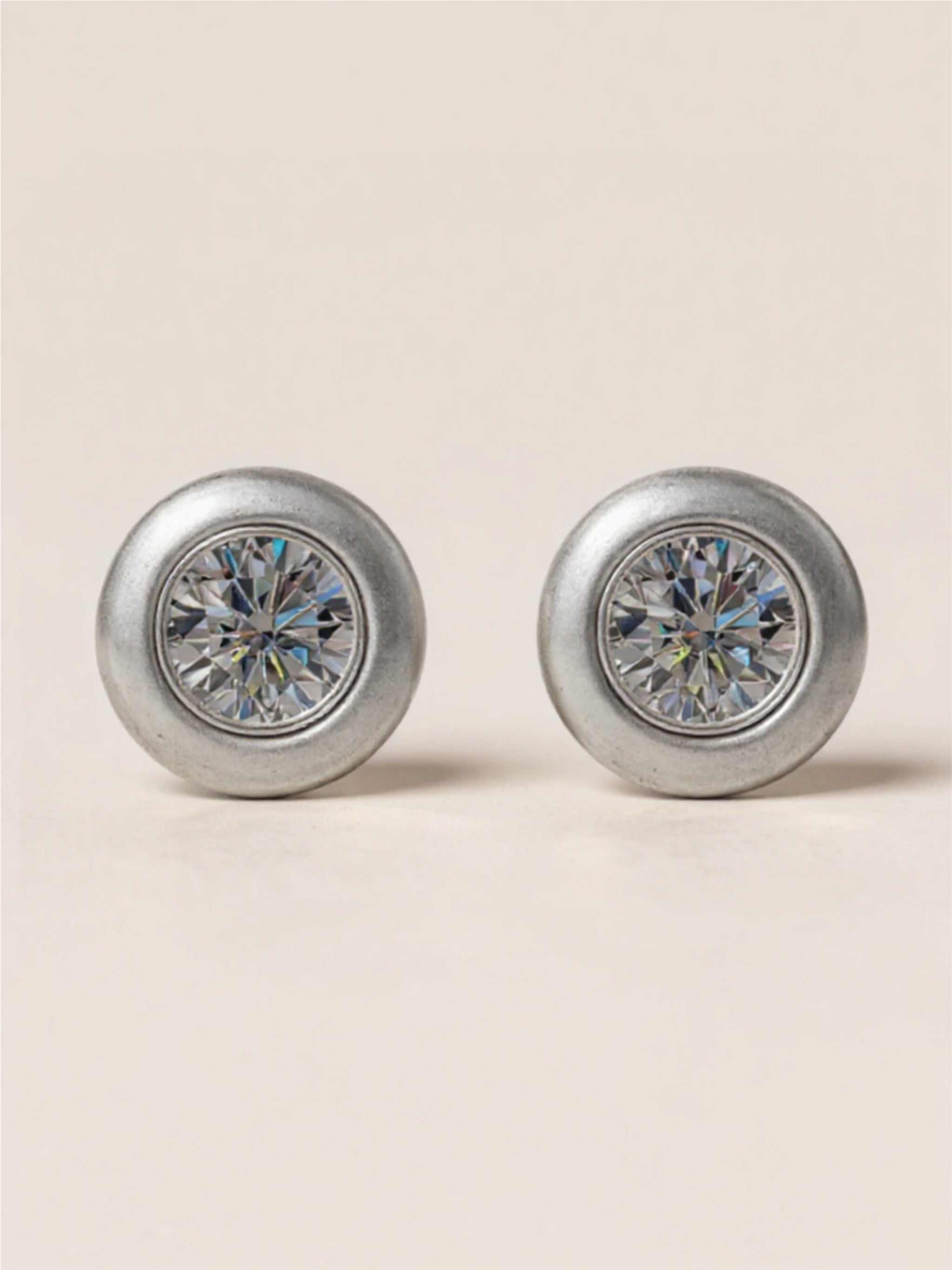 Moissanite 925 Sterling Silver Stud Earrings