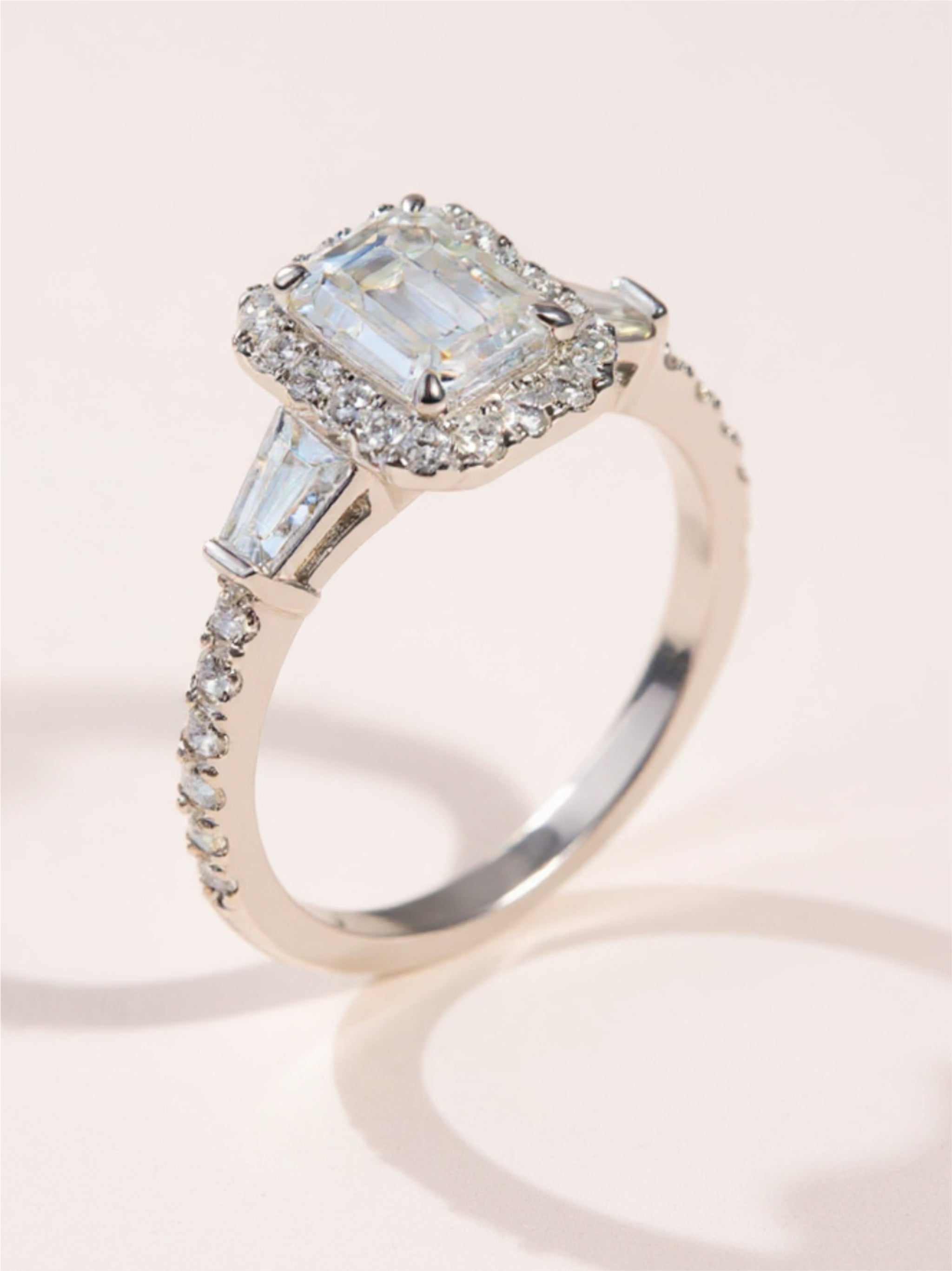 1 Carat Moissanite 925 Sterling Silver Ring
