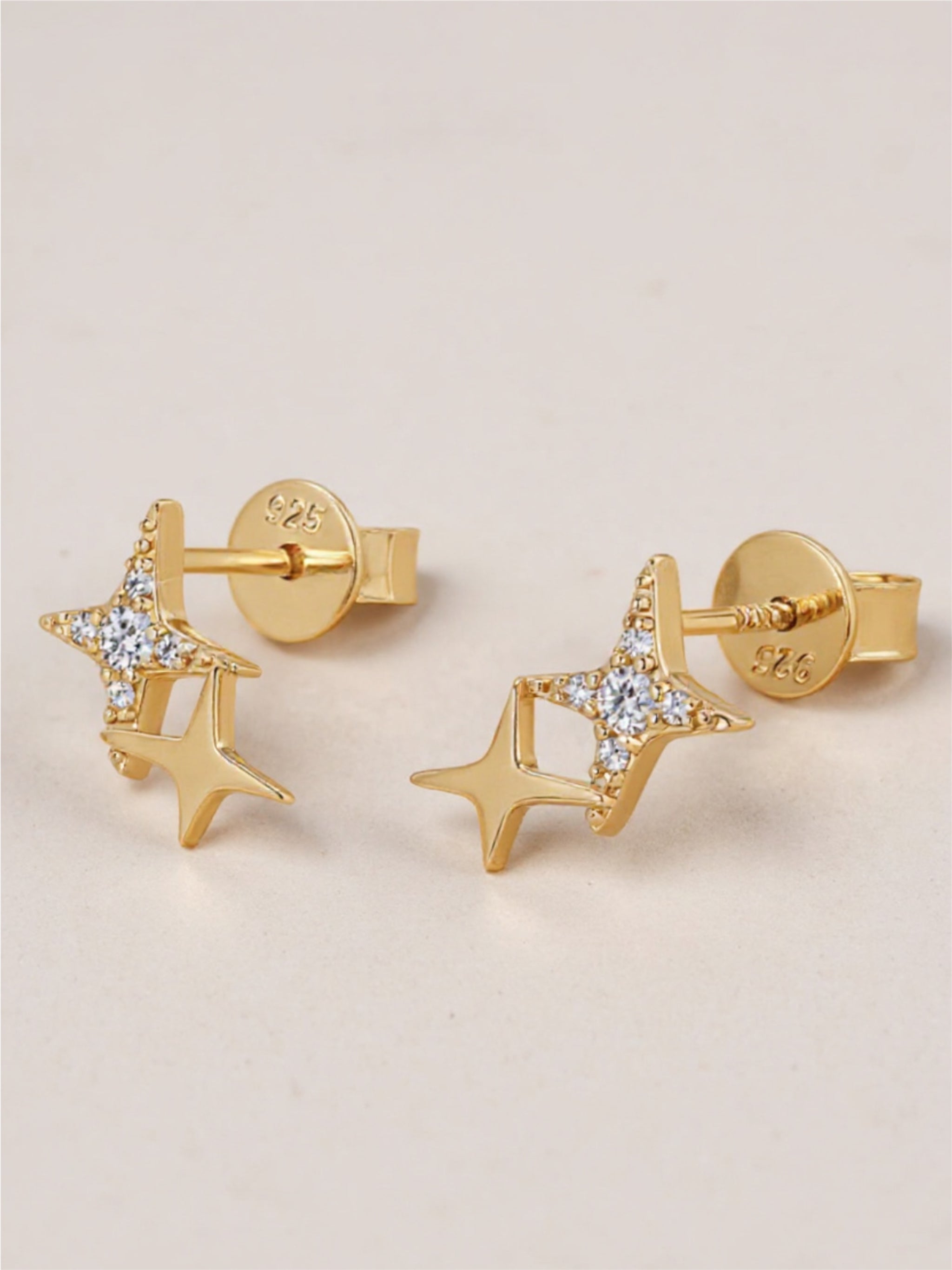 Moissanite 925 Sterling Silver Star Earrings