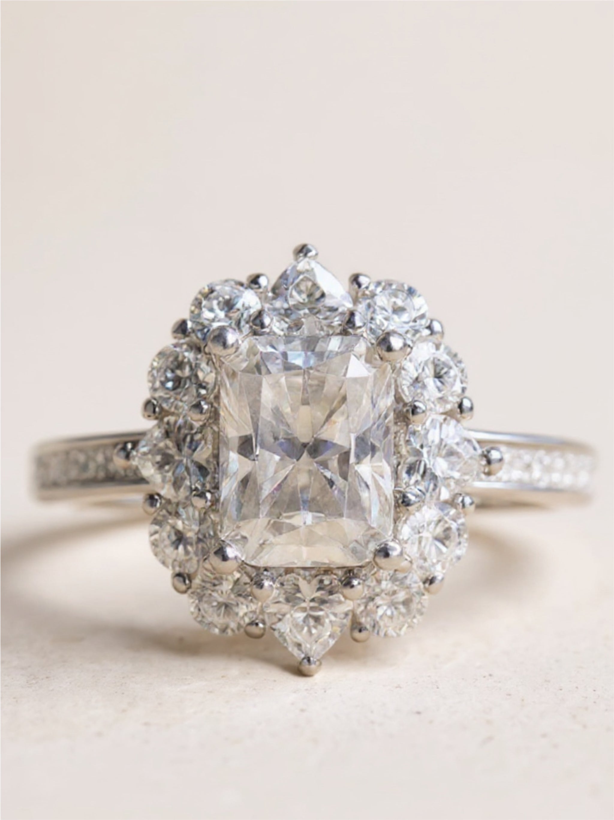2 Carat Moissanite 925 Sterling Silver Ring