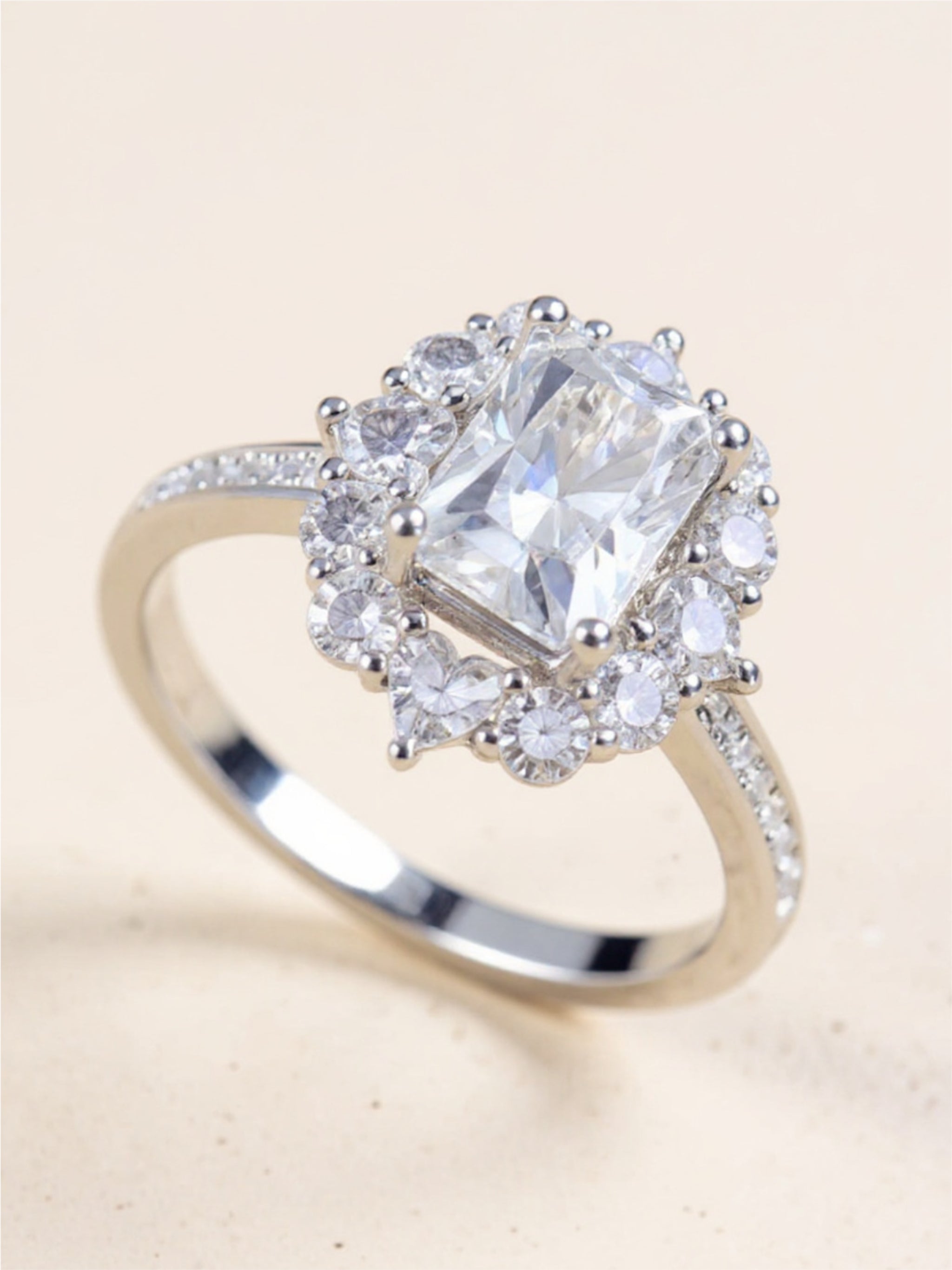 2 Carat Moissanite 925 Sterling Silver Ring