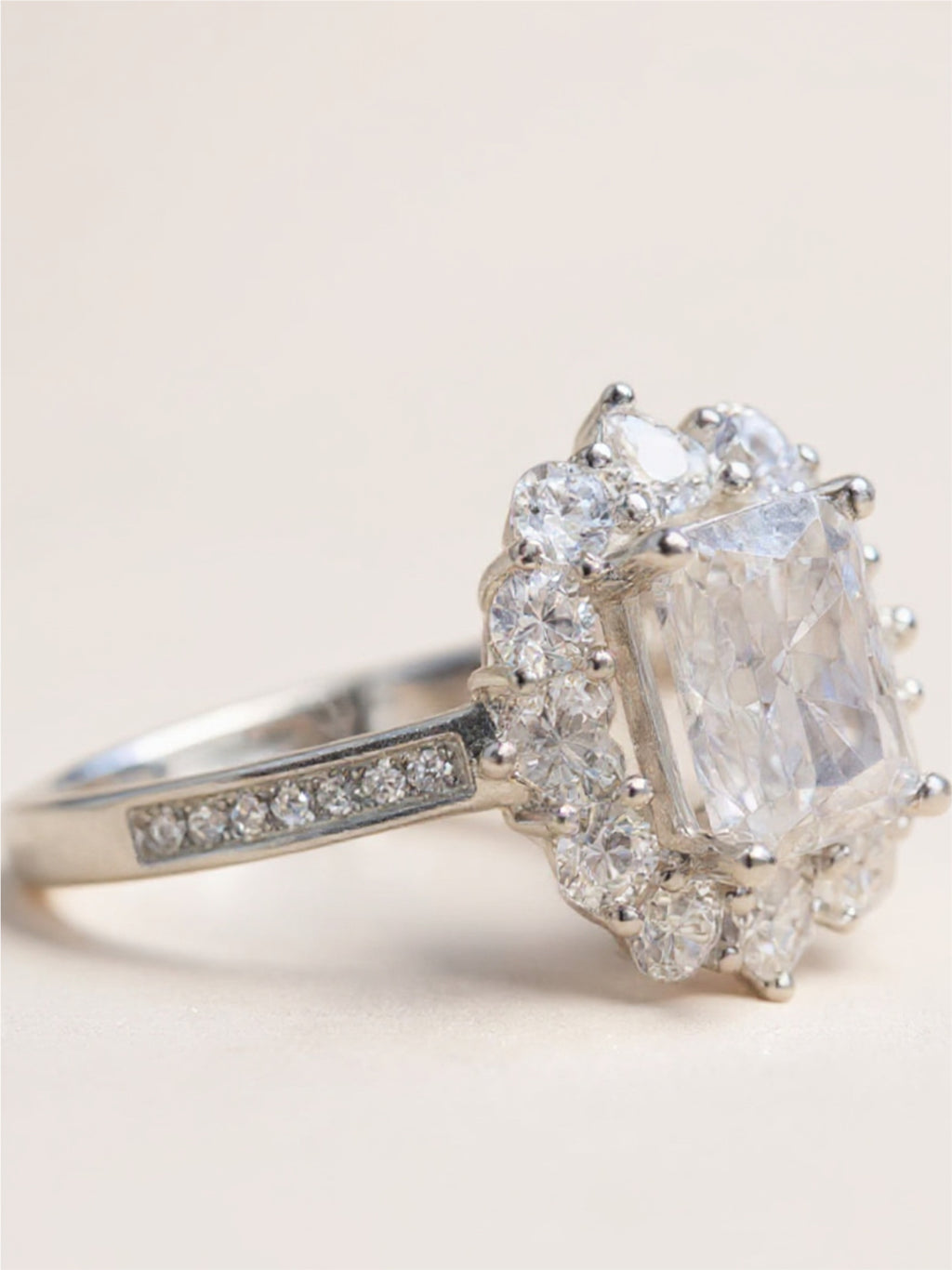 2 Carat Moissanite 925 Sterling Silver Ring