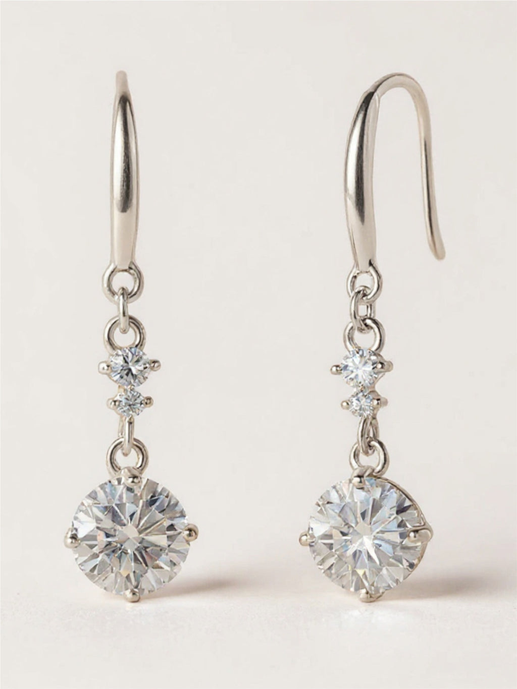 2 Carat Moissanite 925 Sterling Silver Earrings