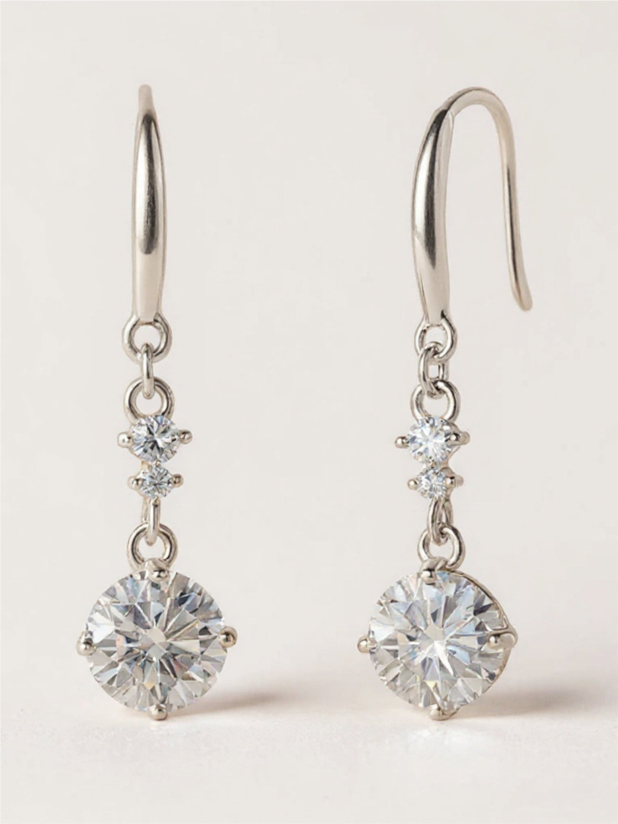 2 Carat Moissanite 925 Sterling Silver Earrings