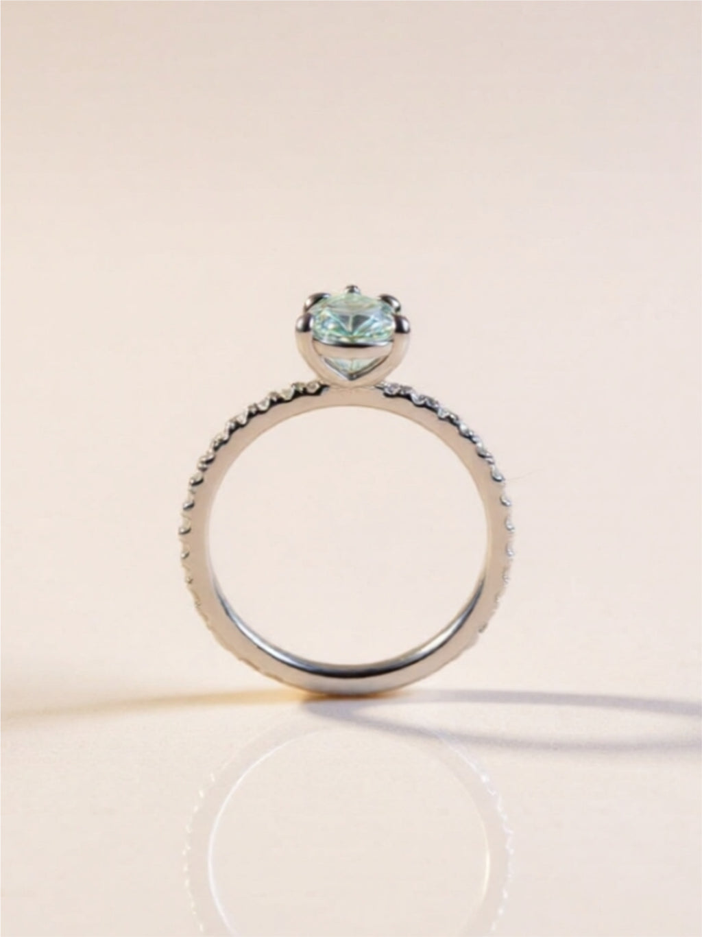 1.5 Carat Teardrop Moissanite 925 Sterling Silver Ring