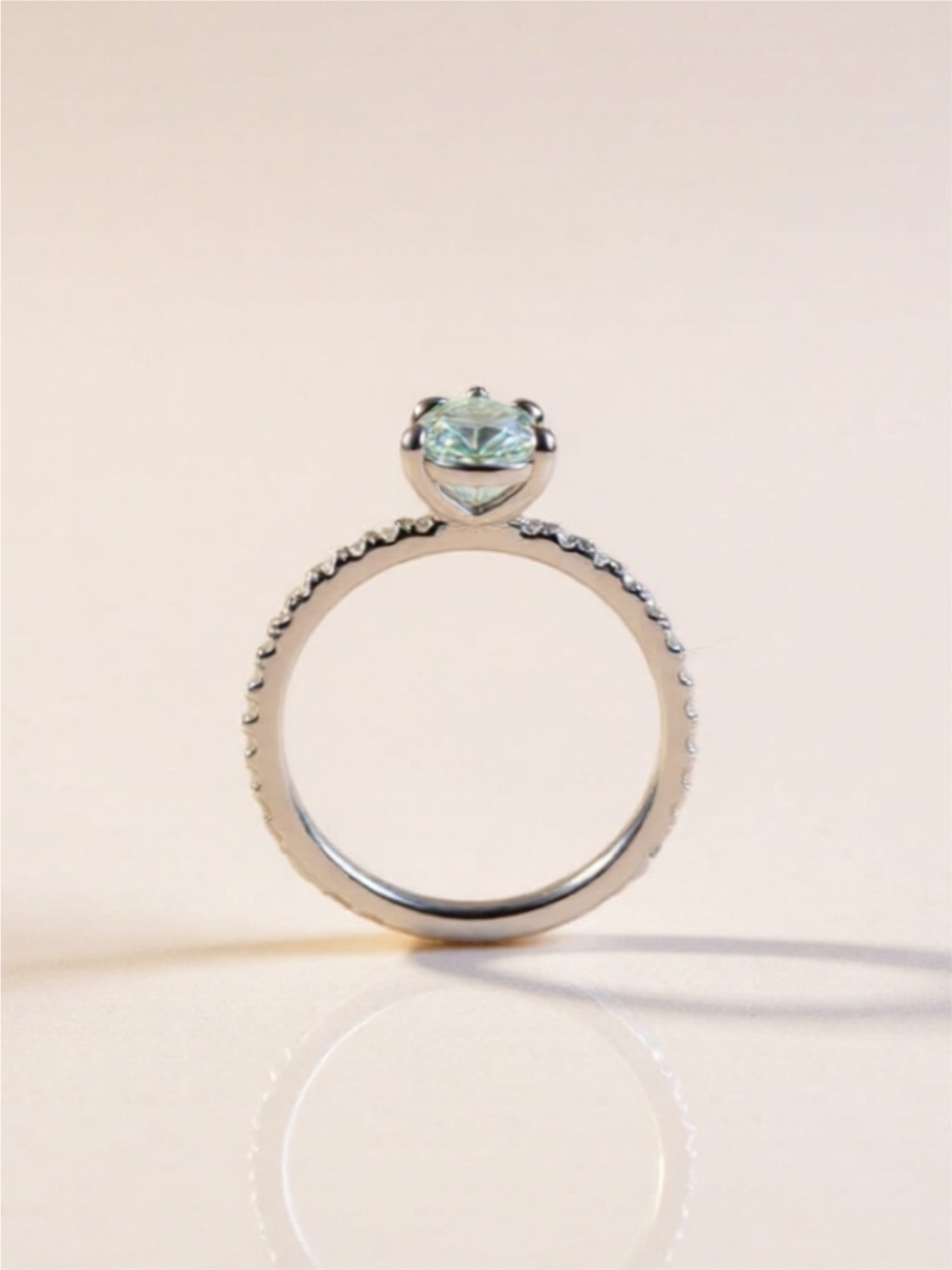 1.5 Carat Teardrop Moissanite 925 Sterling Silver Ring