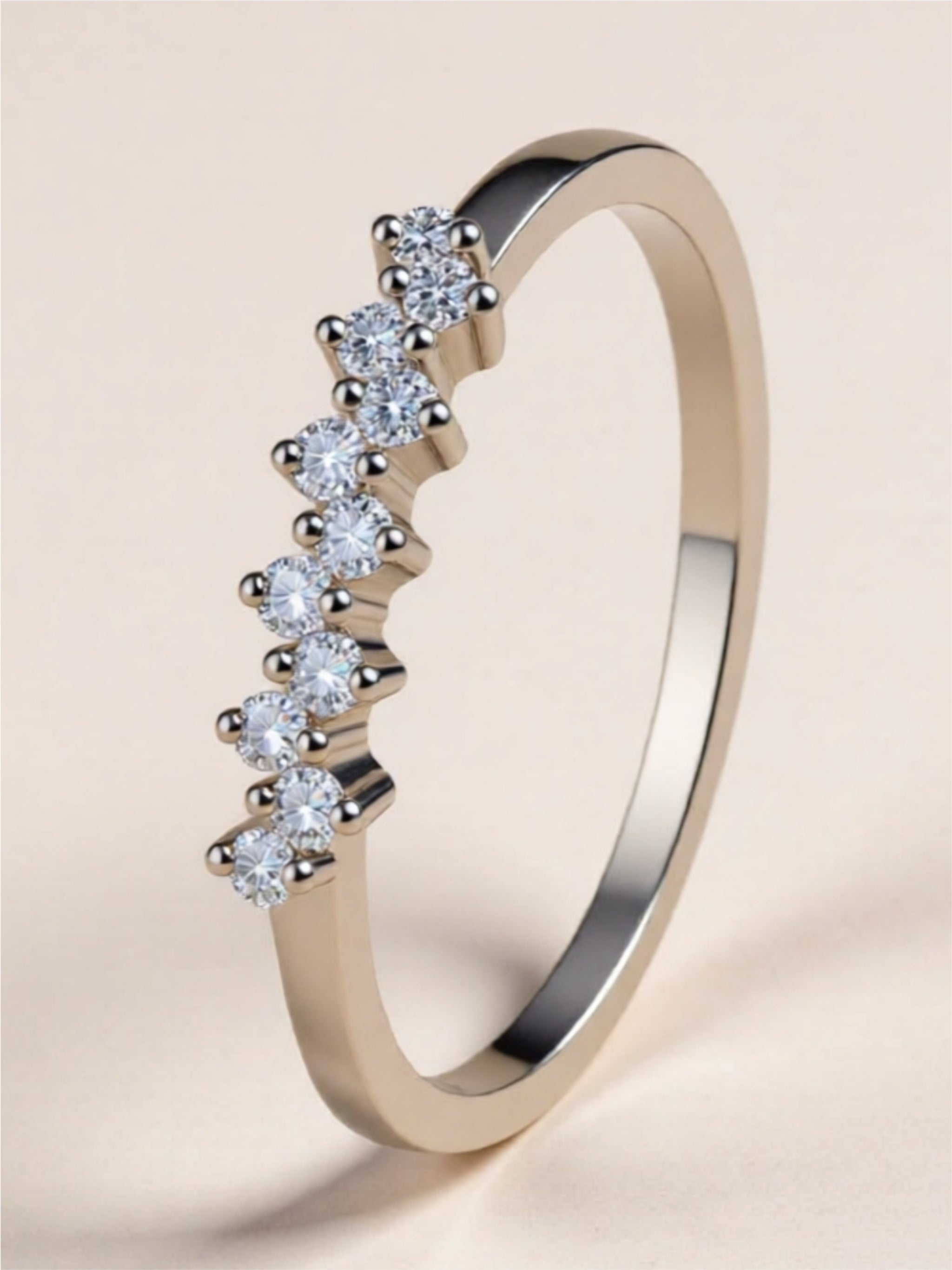 925 Sterling Silver Moissanite Ring