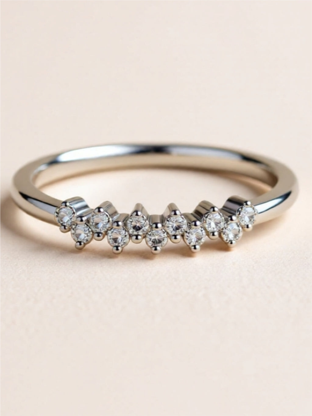 925 Sterling Silver Moissanite Ring